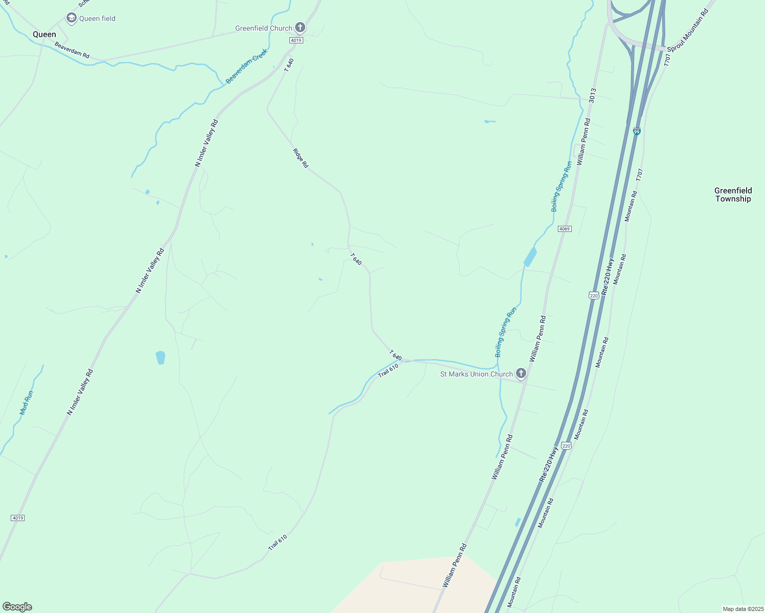 map of restaurants, bars, coffee shops, grocery stores, and more near 542 Ridge Road in Imler