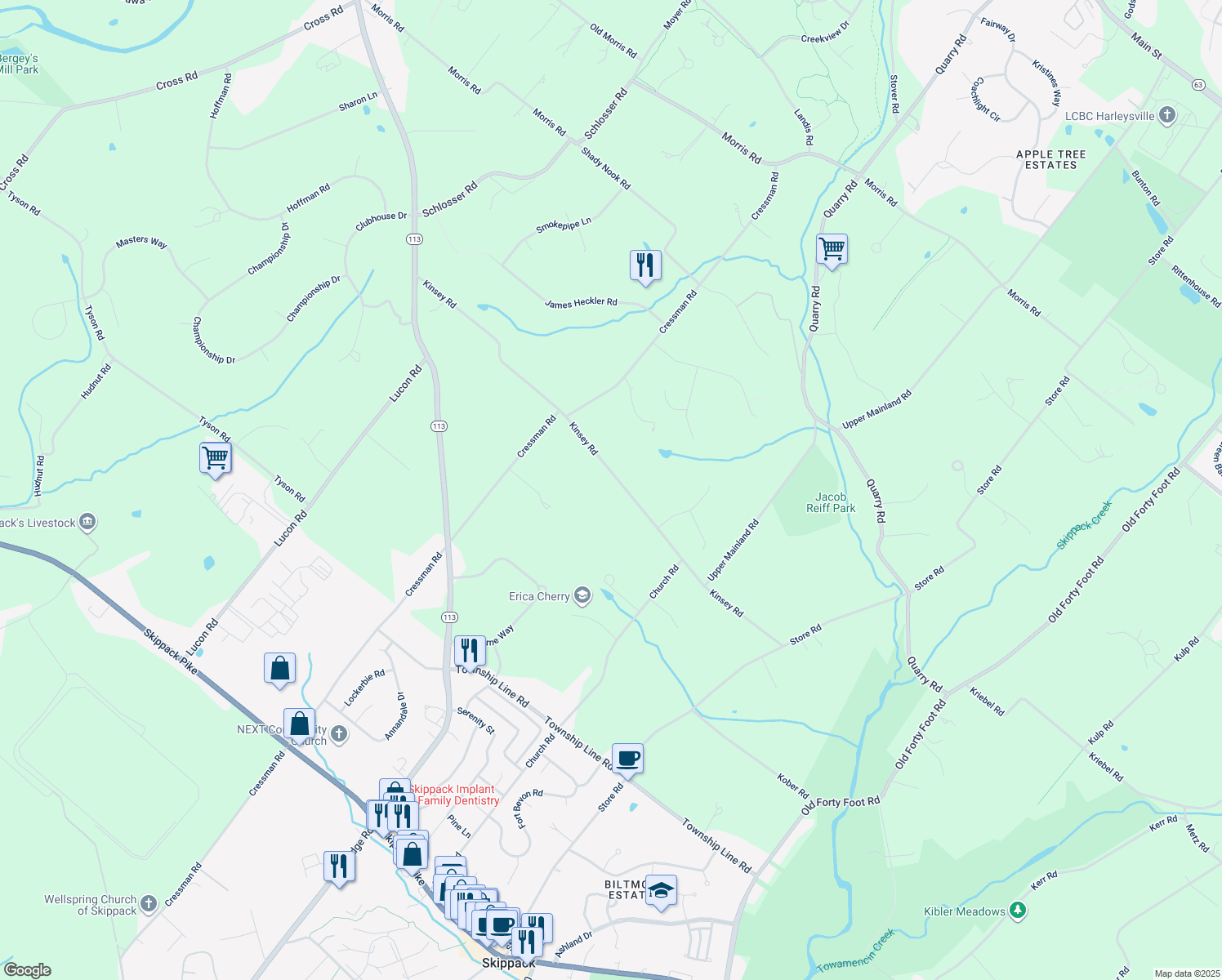 192 Kinsey Rd, Harleysville PA Walk Score