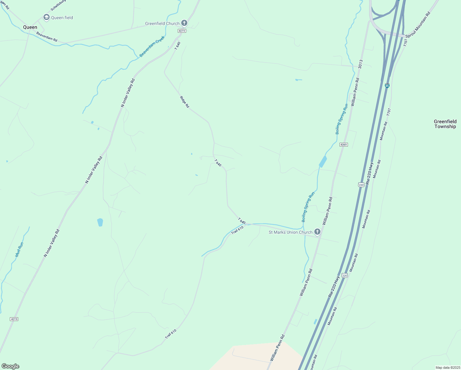 map of restaurants, bars, coffee shops, grocery stores, and more near 542 Ridge Road in Imler