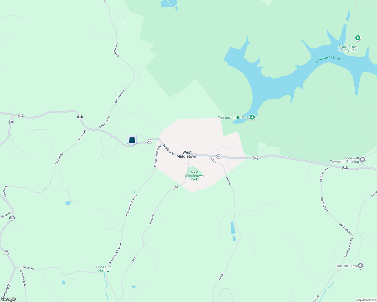 map of restaurants, bars, coffee shops, grocery stores, and more near in West Middletown