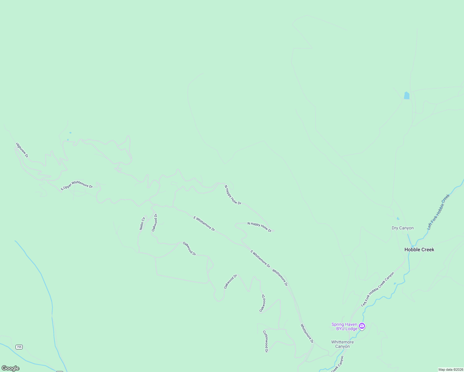 map of restaurants, bars, coffee shops, grocery stores, and more near 6909 Mountain Drive in Springville