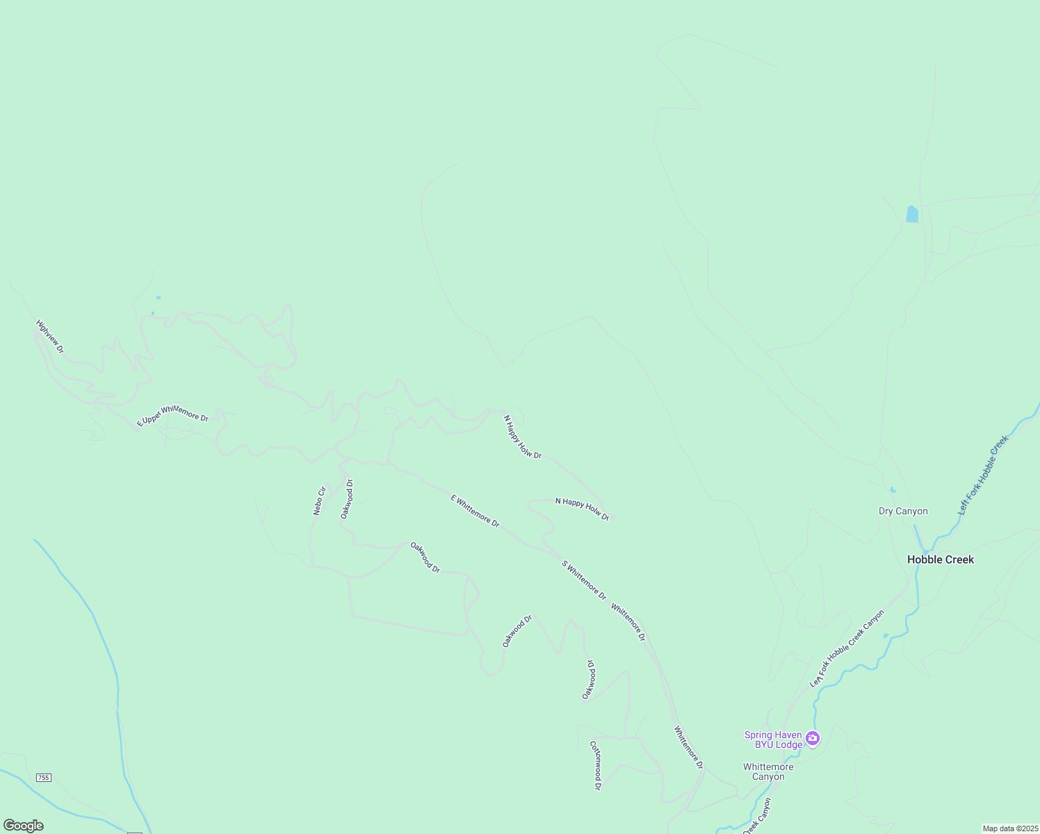 map of restaurants, bars, coffee shops, grocery stores, and more near Spring Mountain Road in Springville