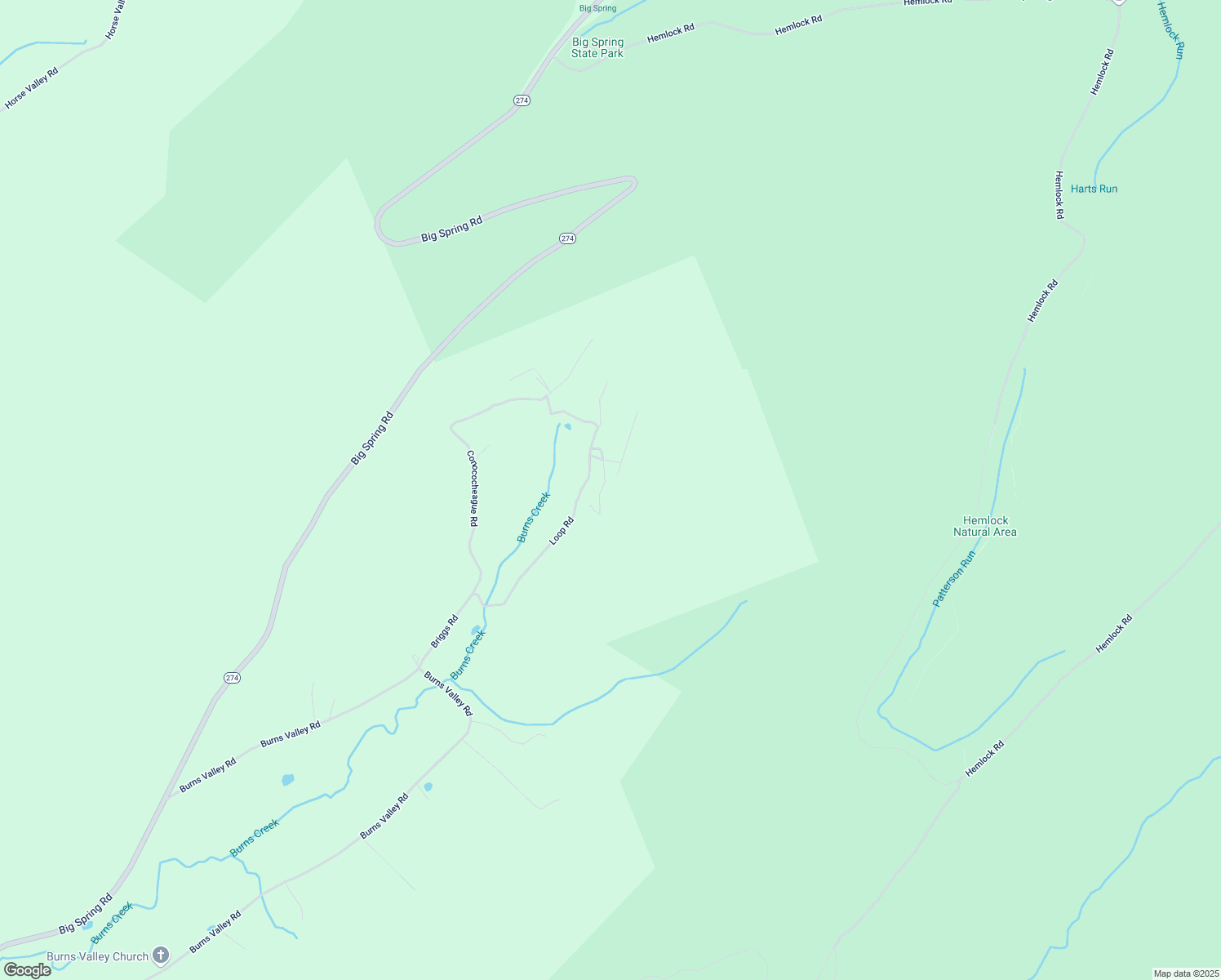 map of restaurants, bars, coffee shops, grocery stores, and more near 22568 Loop Road in Doylesburg