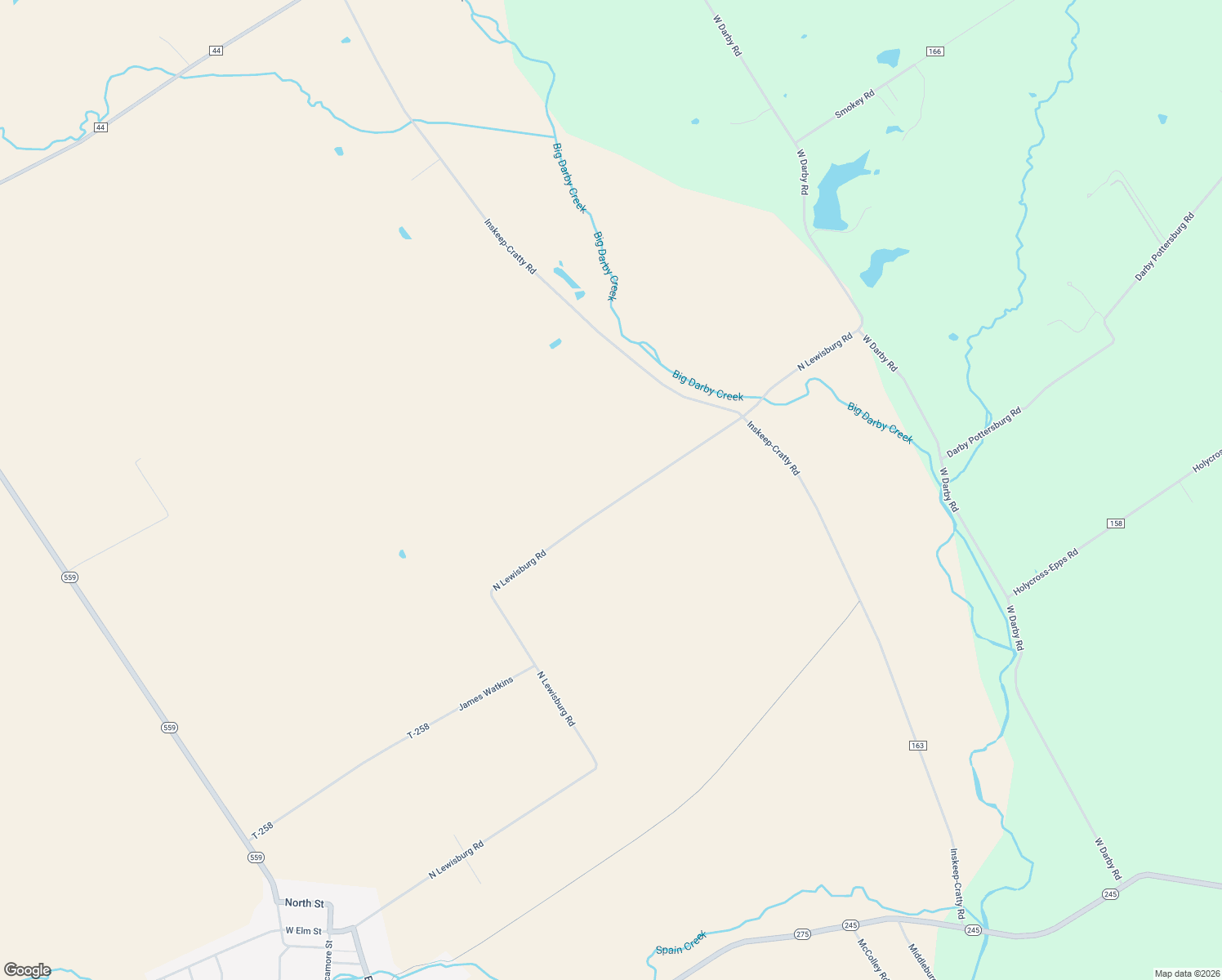 map of restaurants, bars, coffee shops, grocery stores, and more near 26162 North Lewisburg Road in North Lewisburg