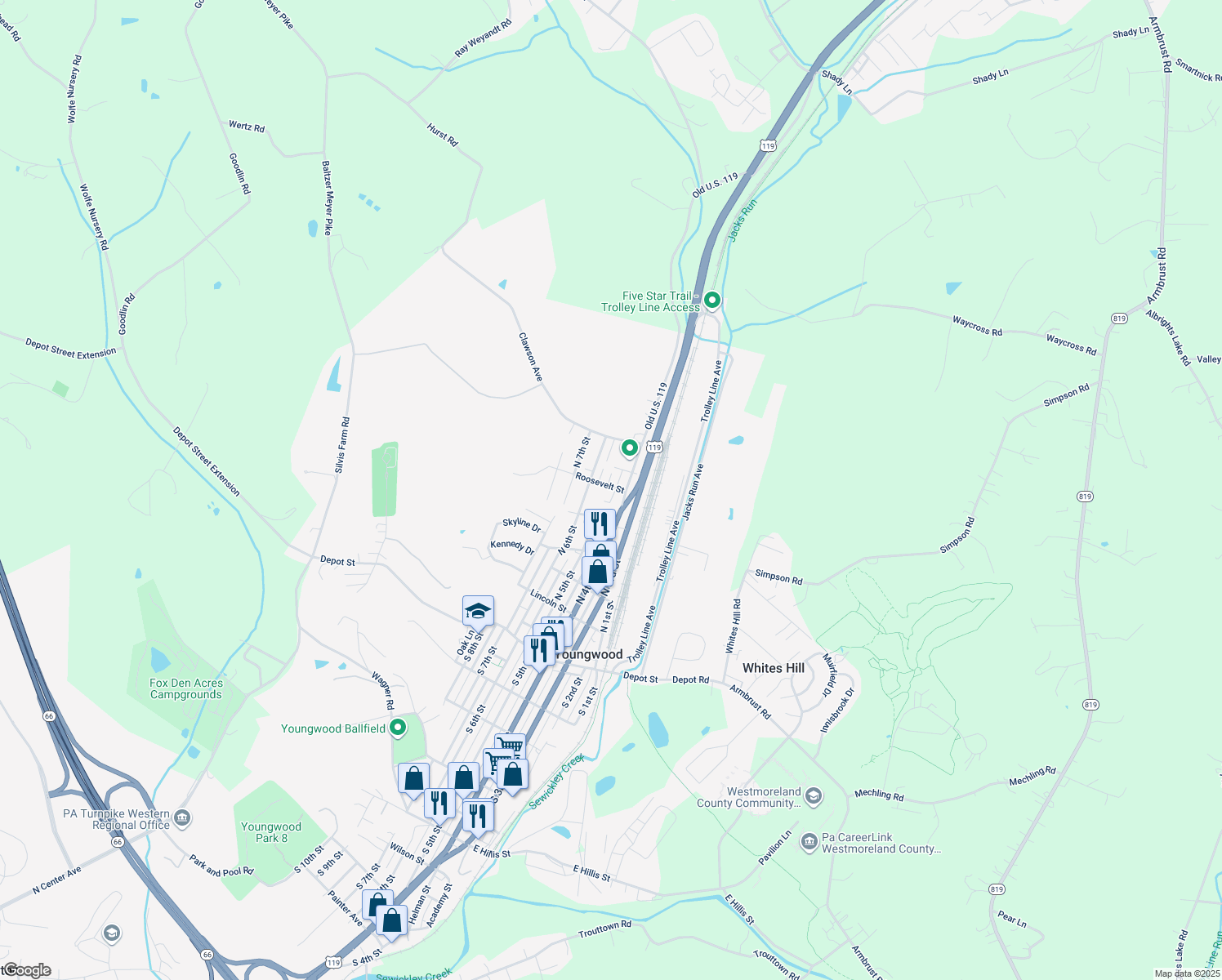 524 North 5th Street, Youngwood PA Walk Score