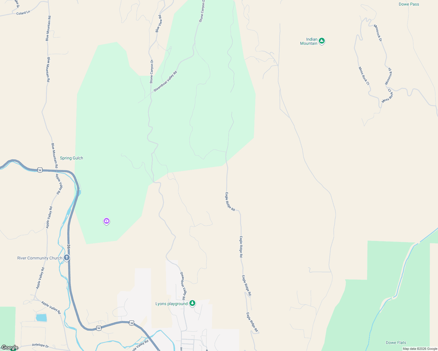 map of restaurants, bars, coffee shops, grocery stores, and more near 3001 Eagle Ridge Road in Lyons