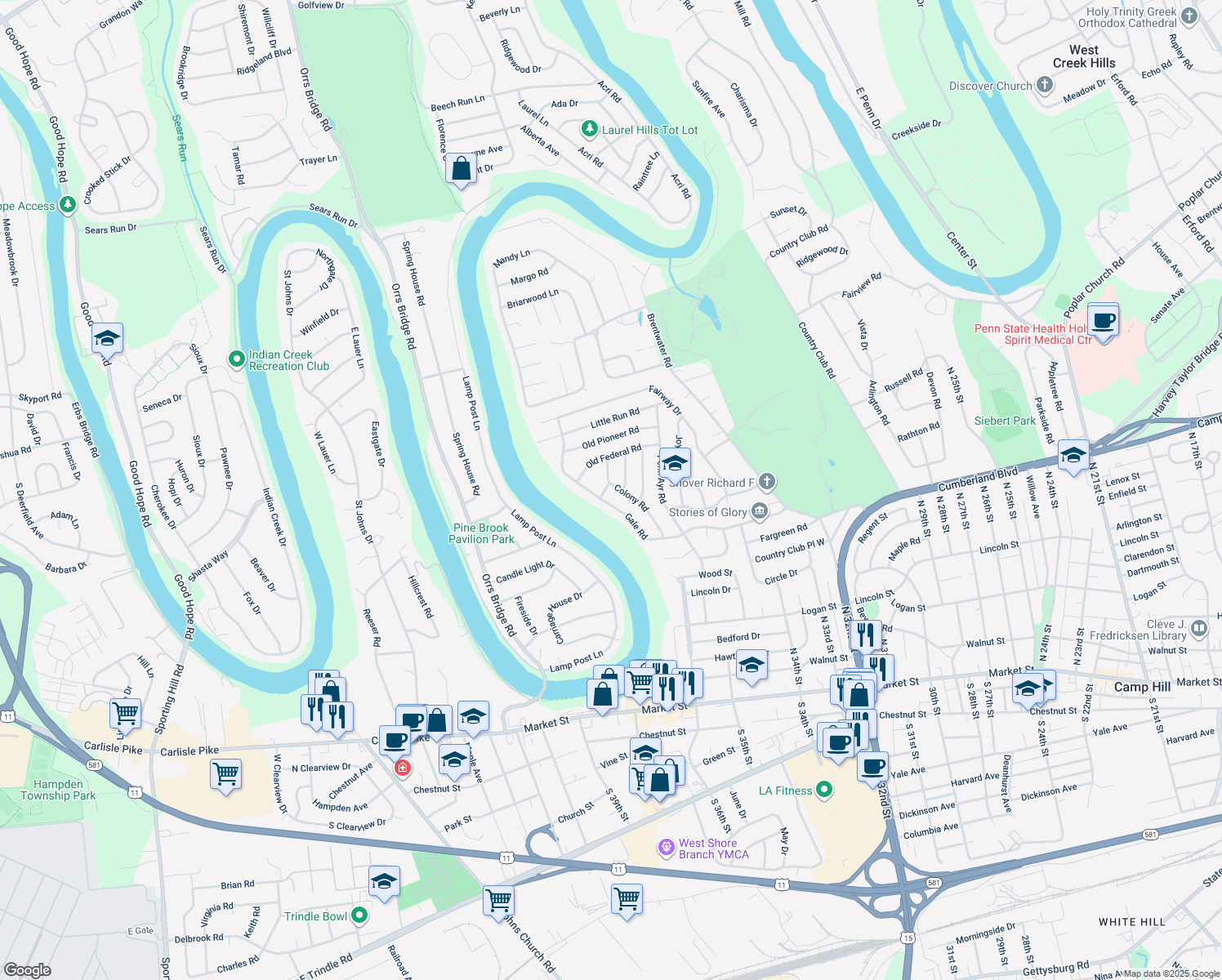 522 Colony Road, Camp Hill PA Walk Score