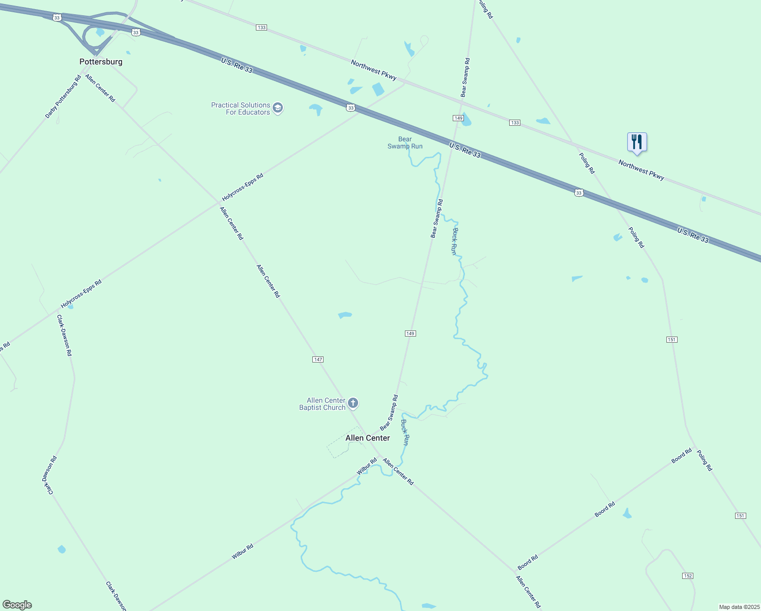 map of restaurants, bars, coffee shops, grocery stores, and more near 17645 Bear Swamp Road in Marysville