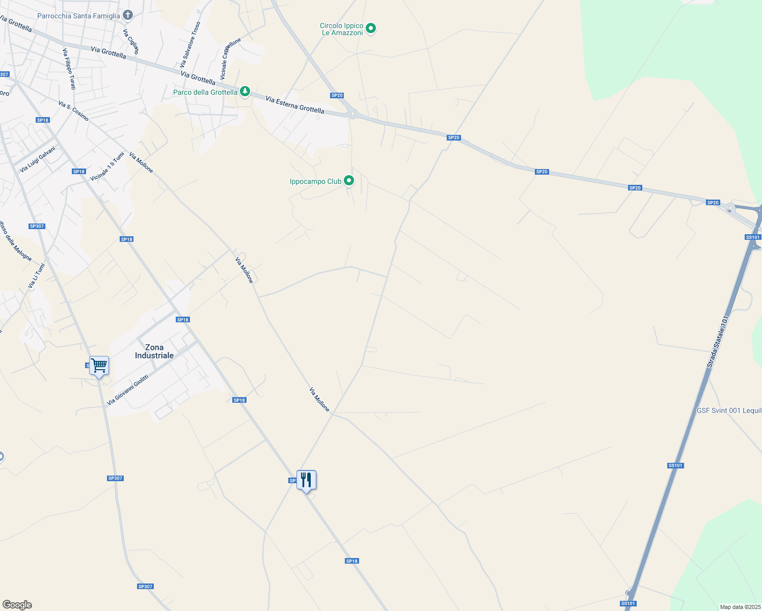 map of restaurants, bars, coffee shops, grocery stores, and more near in Province of Lecce