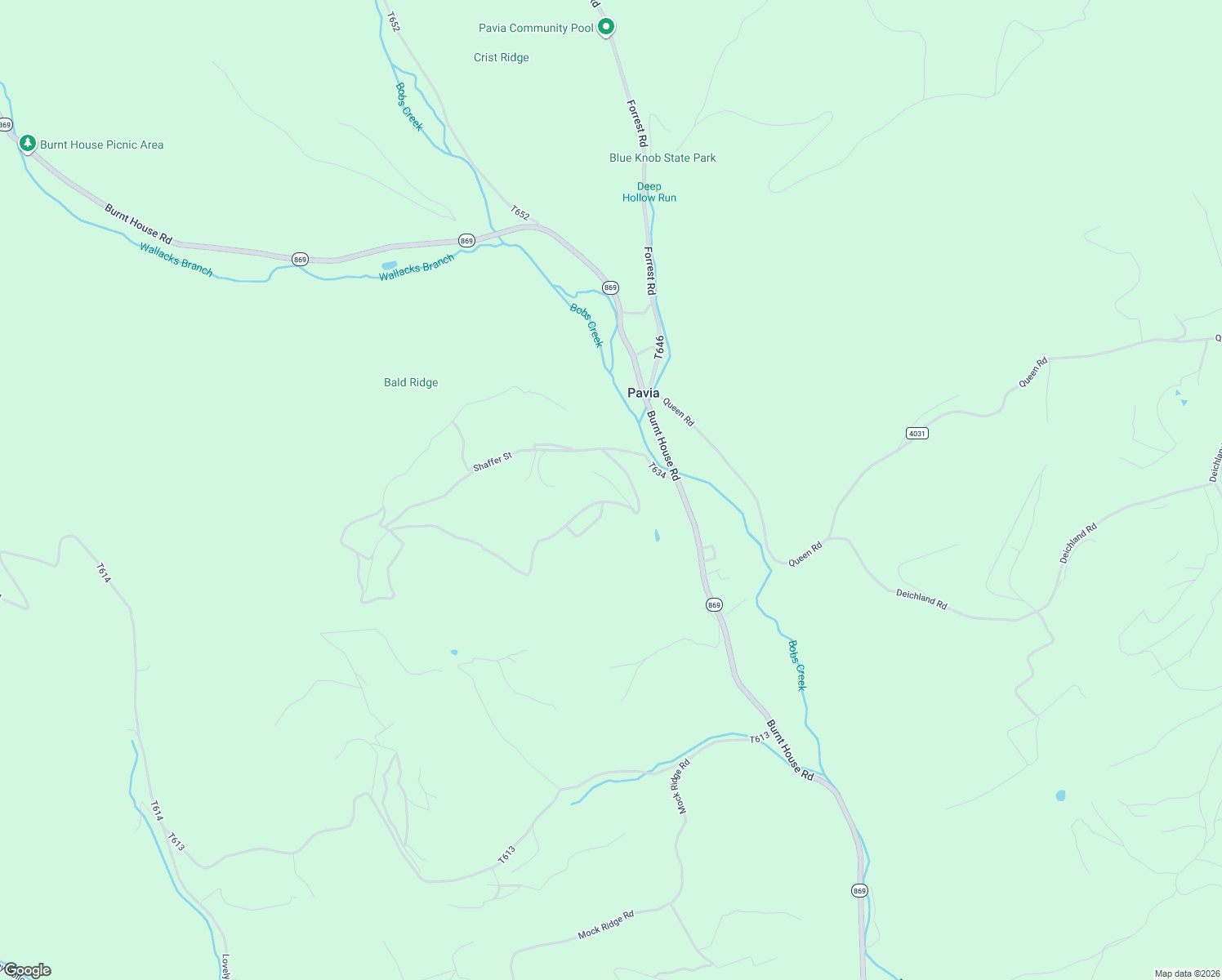 map of restaurants, bars, coffee shops, grocery stores, and more near Natures Symphony in Imler