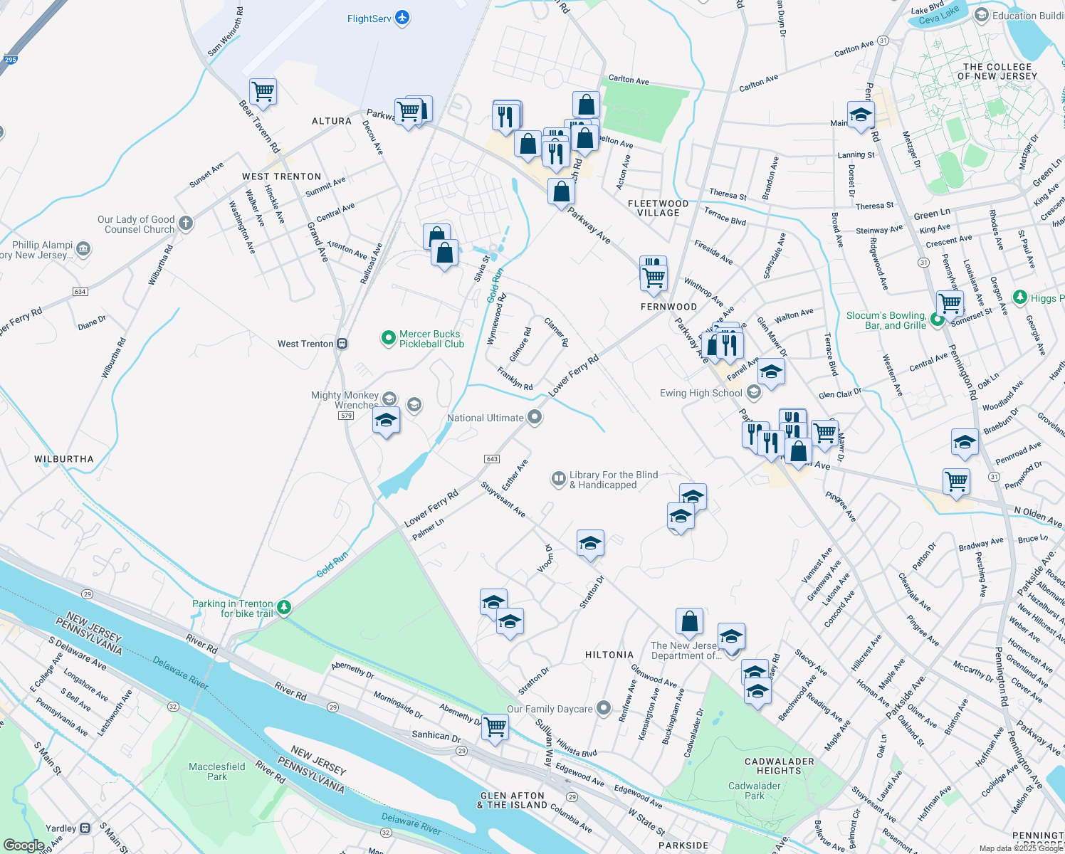 860 Lower Ferry Road, Ewing Township NJ Walk Score