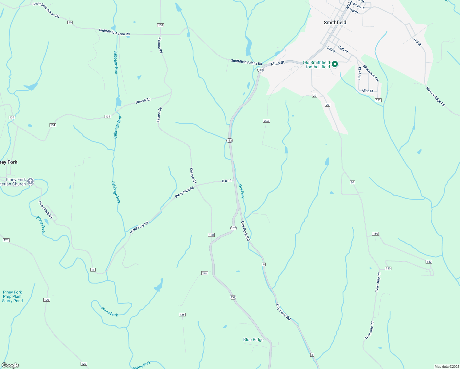 map of restaurants, bars, coffee shops, grocery stores, and more near 50 County Highway 11 in Dillonvale