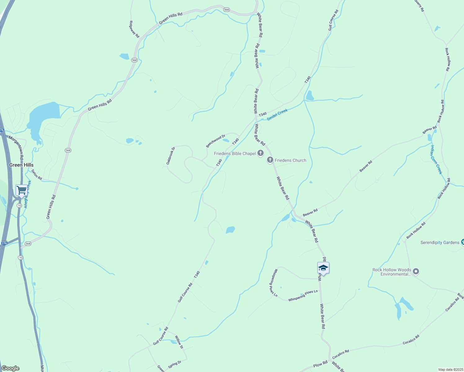 map of restaurants, bars, coffee shops, grocery stores, and more near 101 Oakbrook Court in Birdsboro