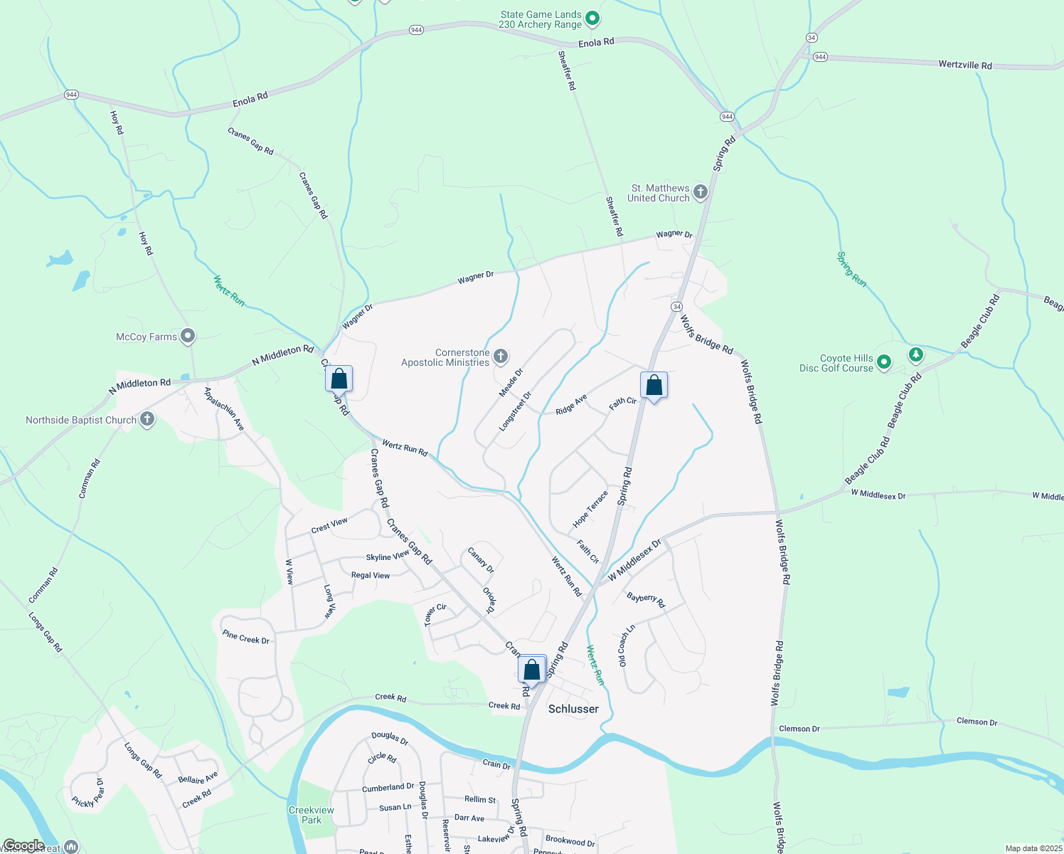 map of restaurants, bars, coffee shops, grocery stores, and more near 17 Grant Court in Carlisle