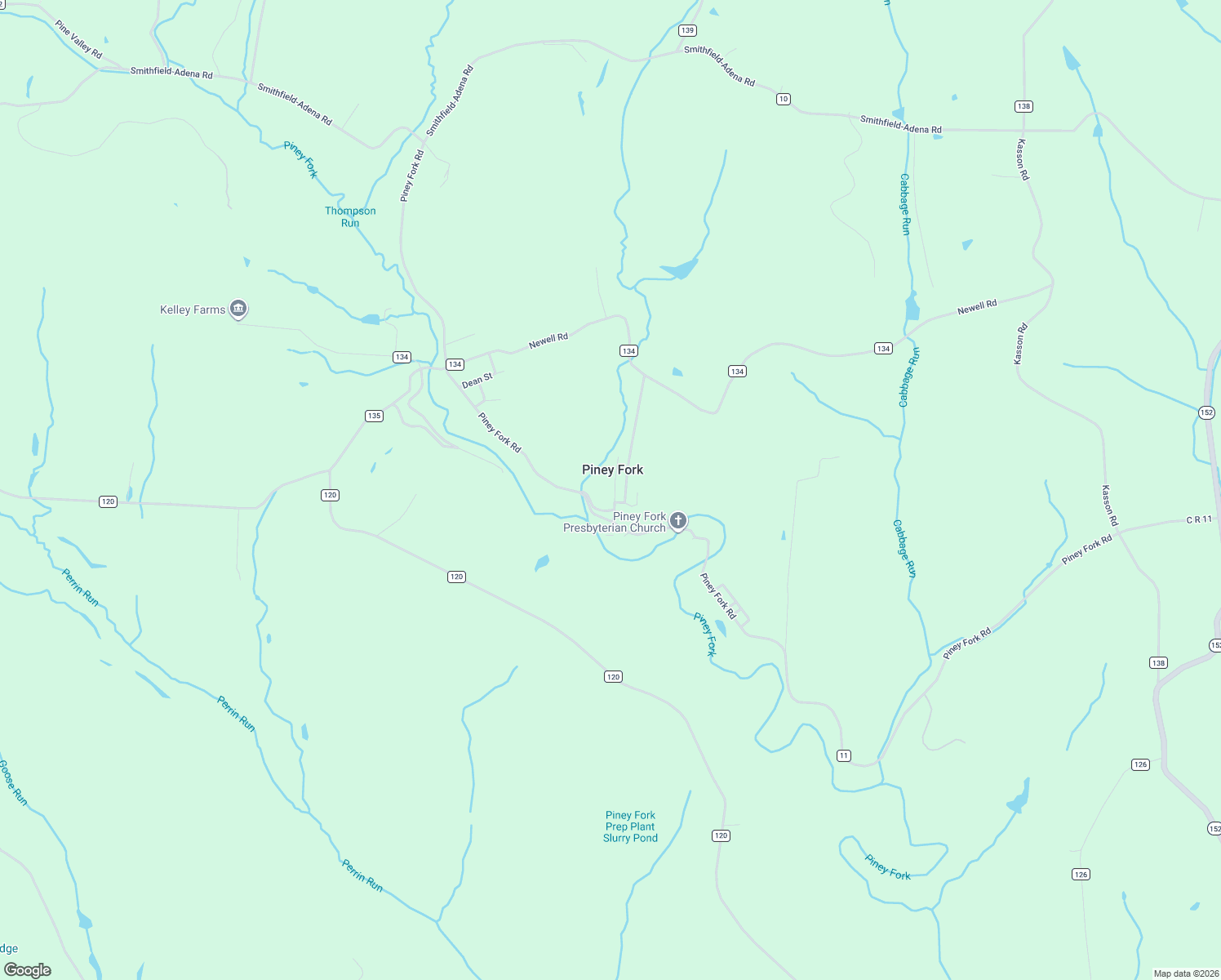 map of restaurants, bars, coffee shops, grocery stores, and more near in Piney Fork