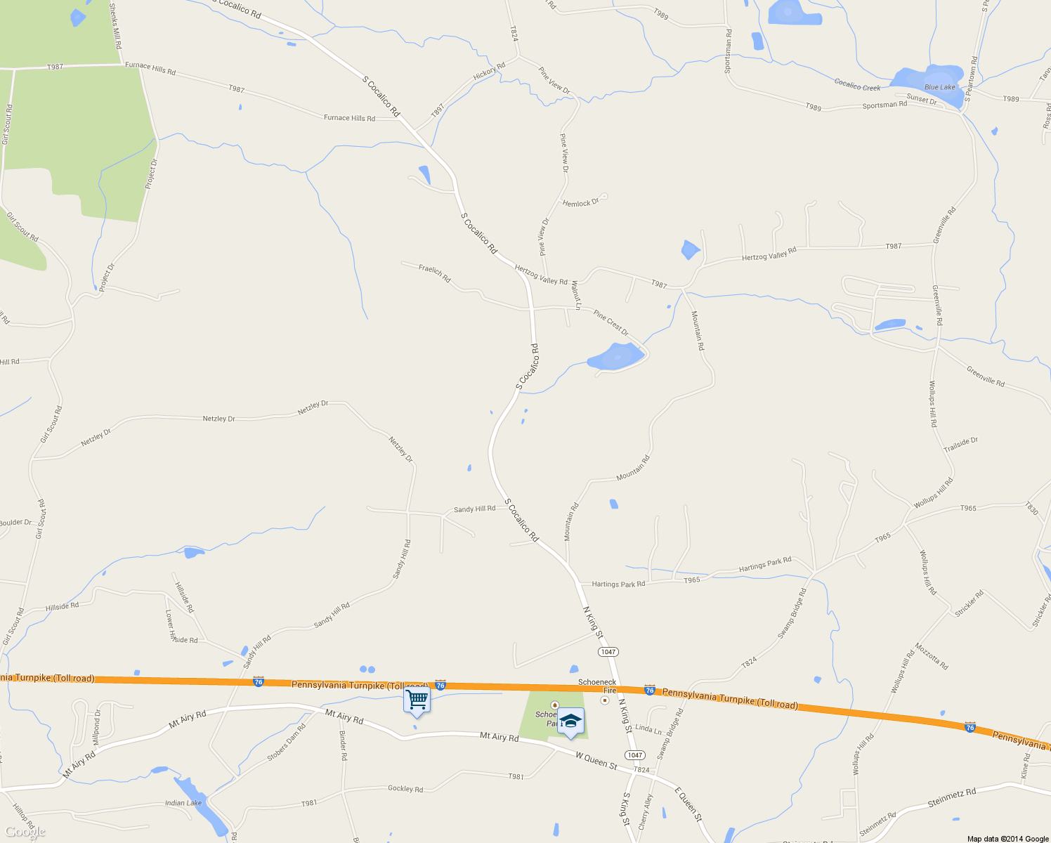 map of restaurants, bars, coffee shops, grocery stores, and more near 1300 South Cocalico Road in Denver