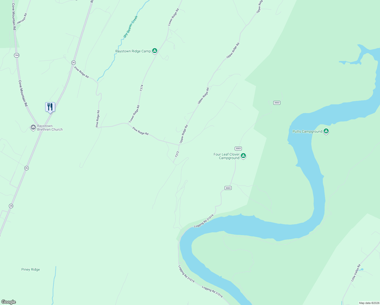 map of restaurants, bars, coffee shops, grocery stores, and more near 1807 Pine Ridge Road in James Creek