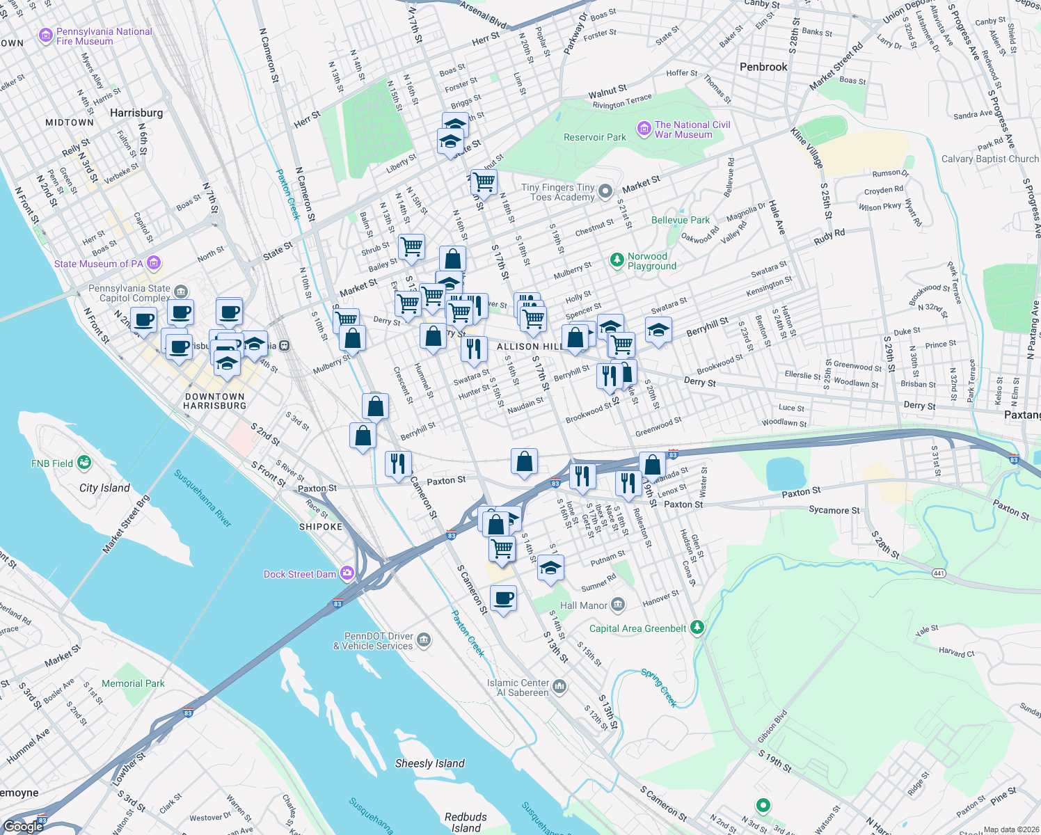 1528 Catherine Street, Harrisburg PA Walk Score