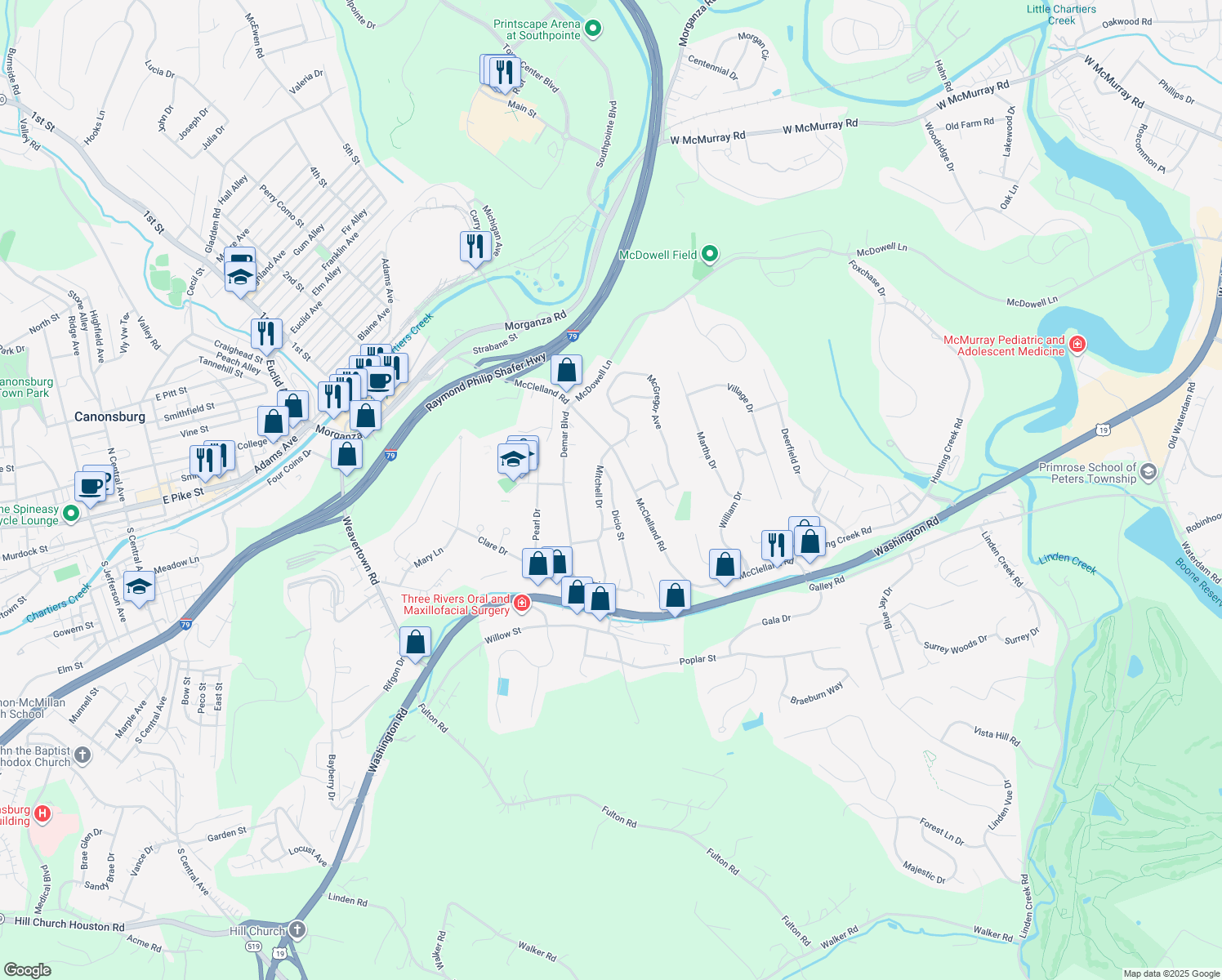 198 Dicio Street, Canonsburg PA Walk Score