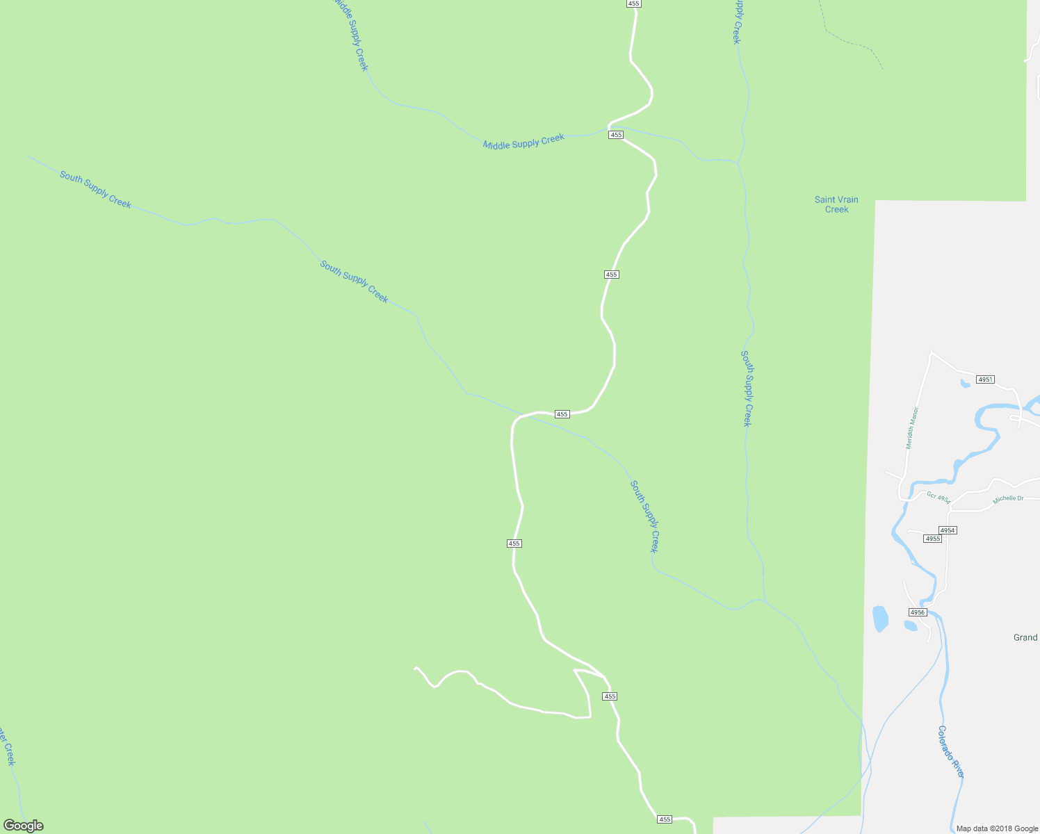 map of restaurants, bars, coffee shops, grocery stores, and more near County Highway 455 in Grand Lake