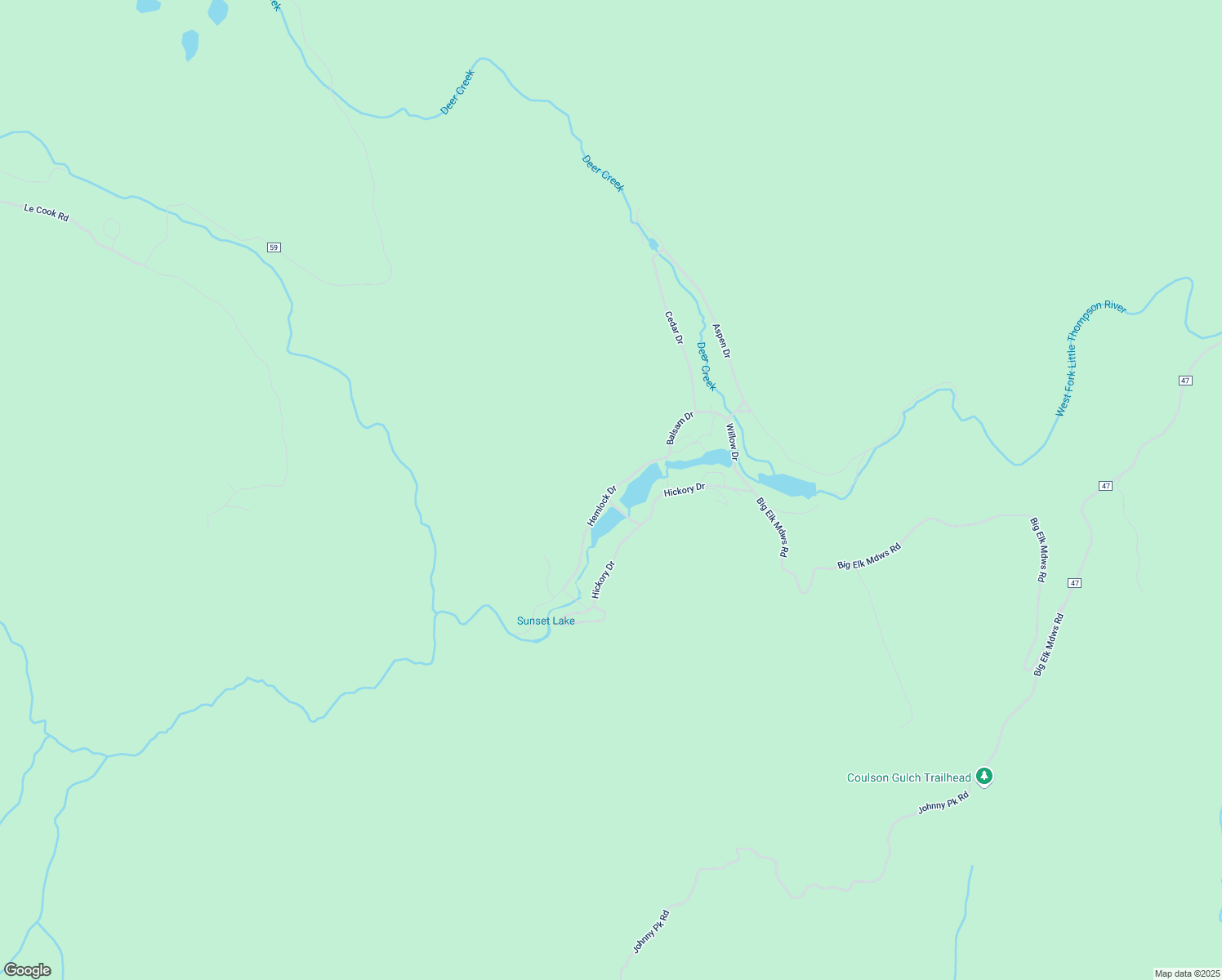 map of restaurants, bars, coffee shops, grocery stores, and more near 708 Hemlock Drive in Lyons