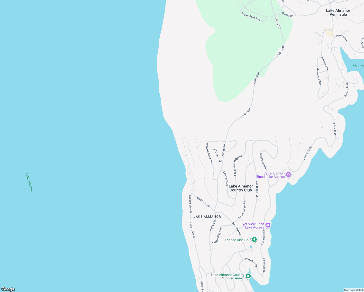map of restaurants, bars, coffee shops, grocery stores, and more near 749 Lassen View Drive in Lake Almanor Country Club