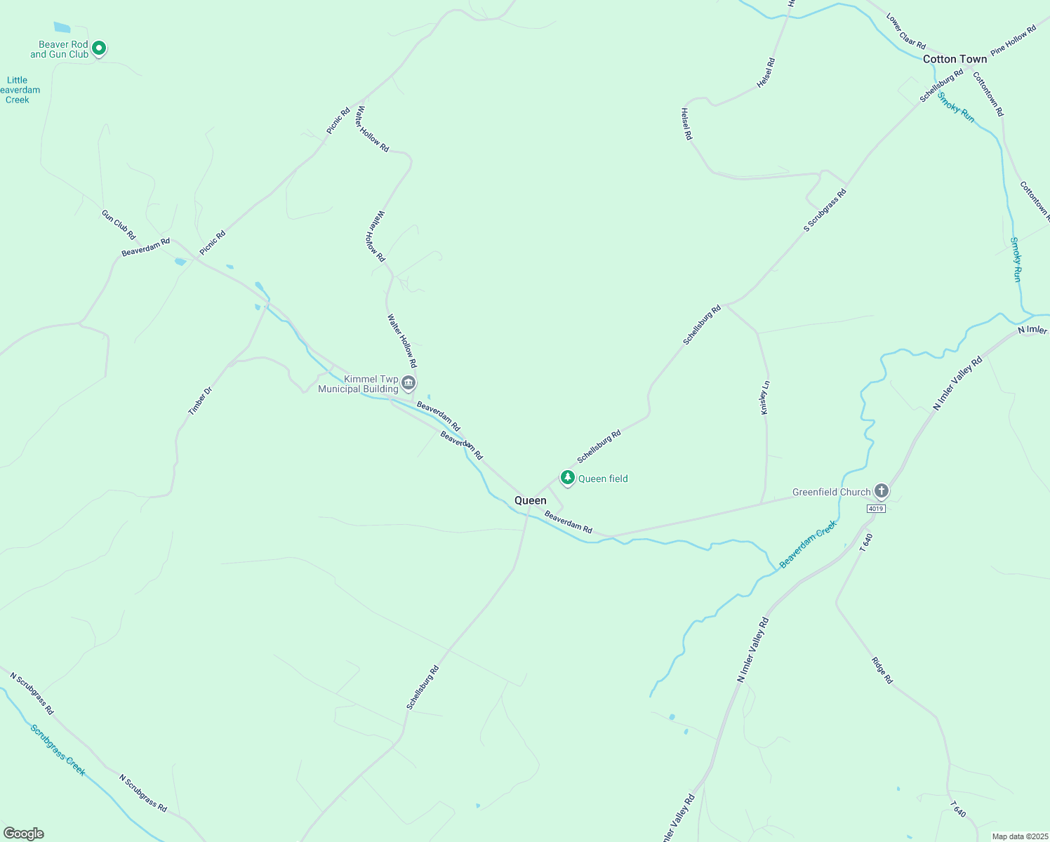 map of restaurants, bars, coffee shops, grocery stores, and more near in Queen