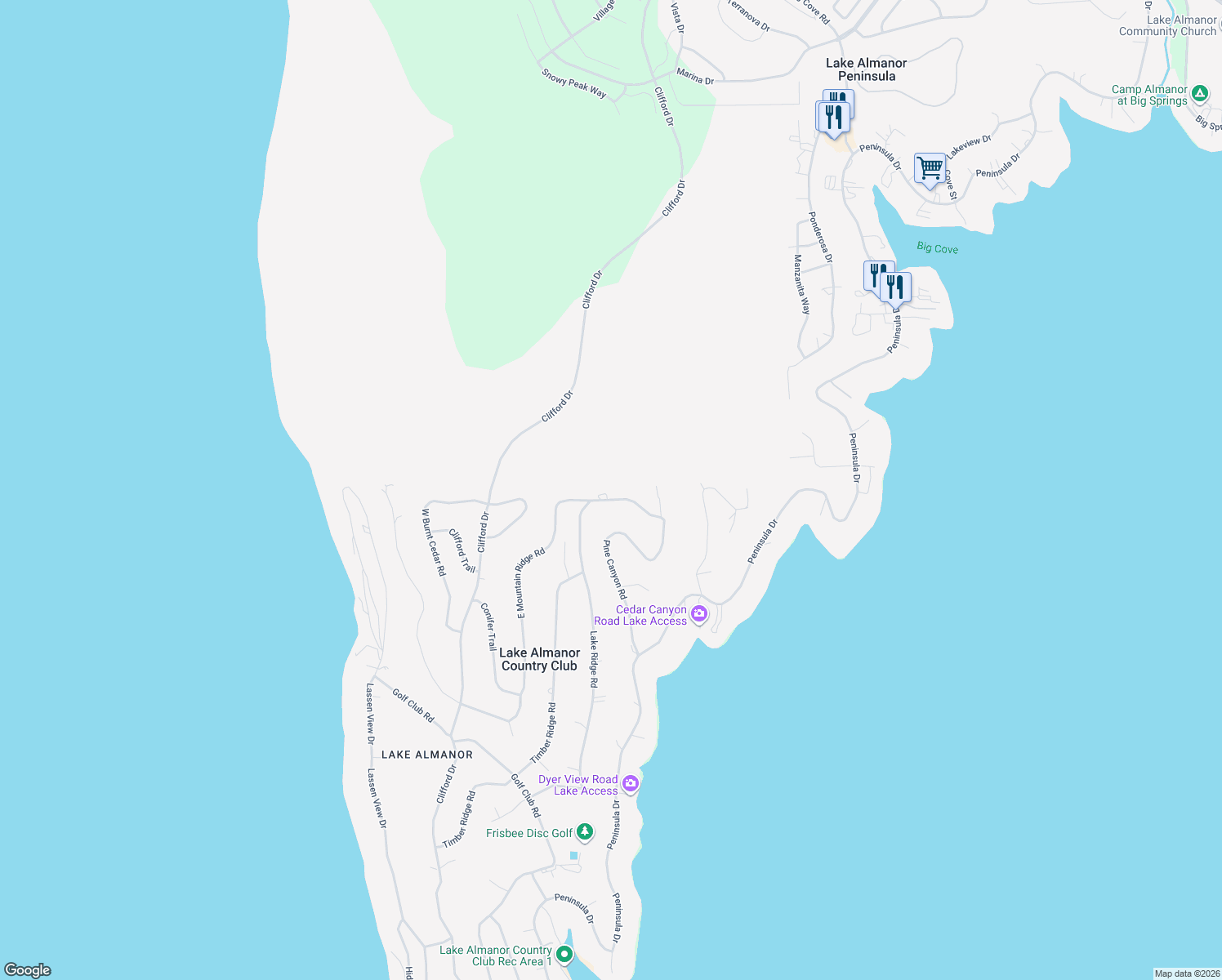 map of restaurants, bars, coffee shops, grocery stores, and more near 617 East Mountain Ridge Road in Westwood
