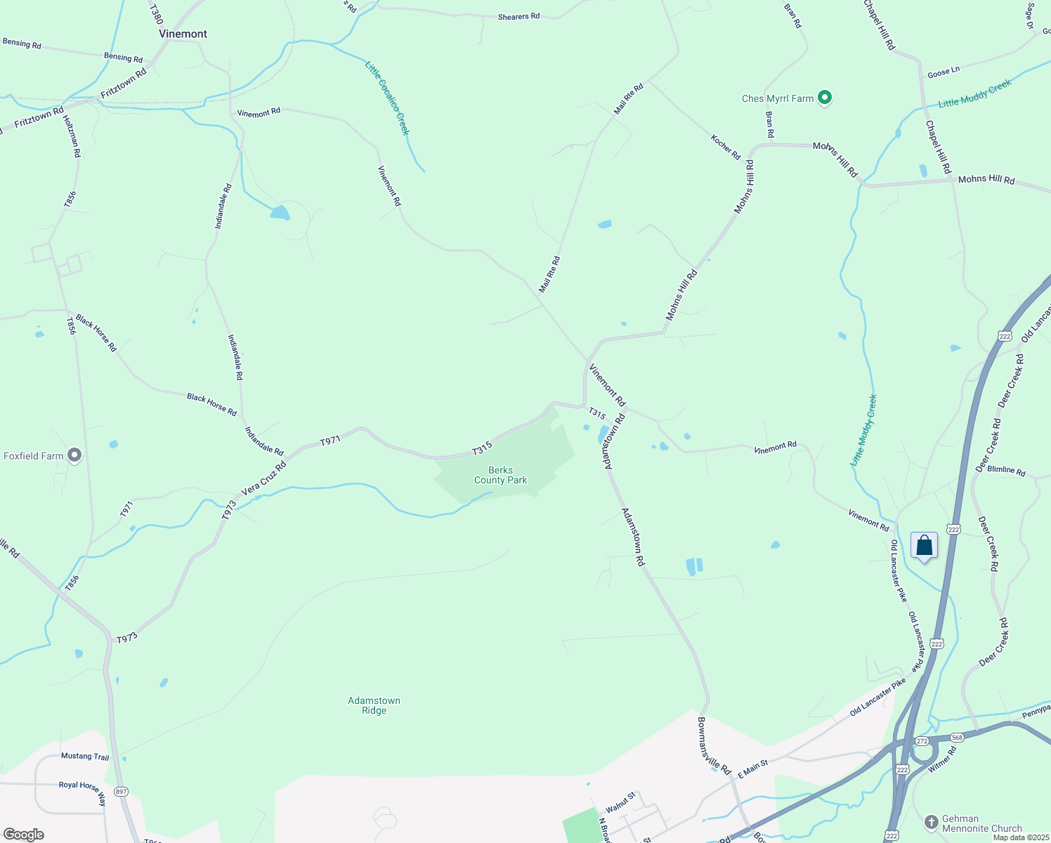 map of restaurants, bars, coffee shops, grocery stores, and more near 522 Buzzard Road in Sinking Spring