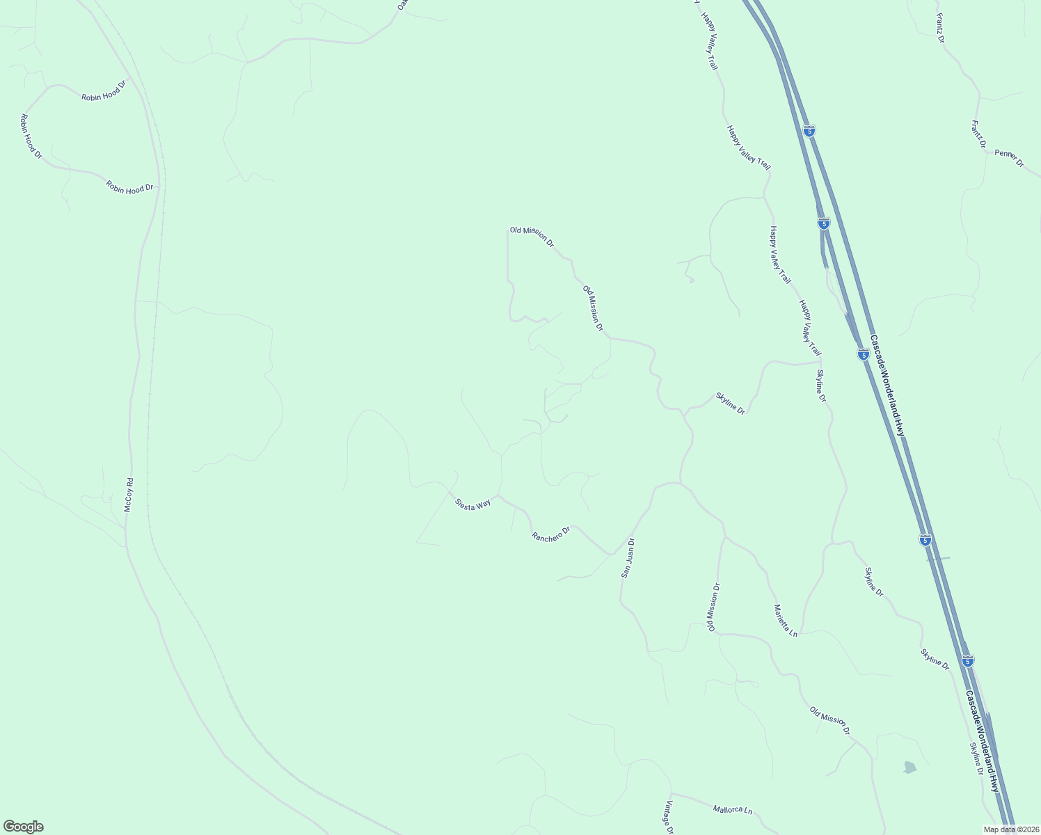 map of restaurants, bars, coffee shops, grocery stores, and more near 20132 Niche Road in Red Bluff