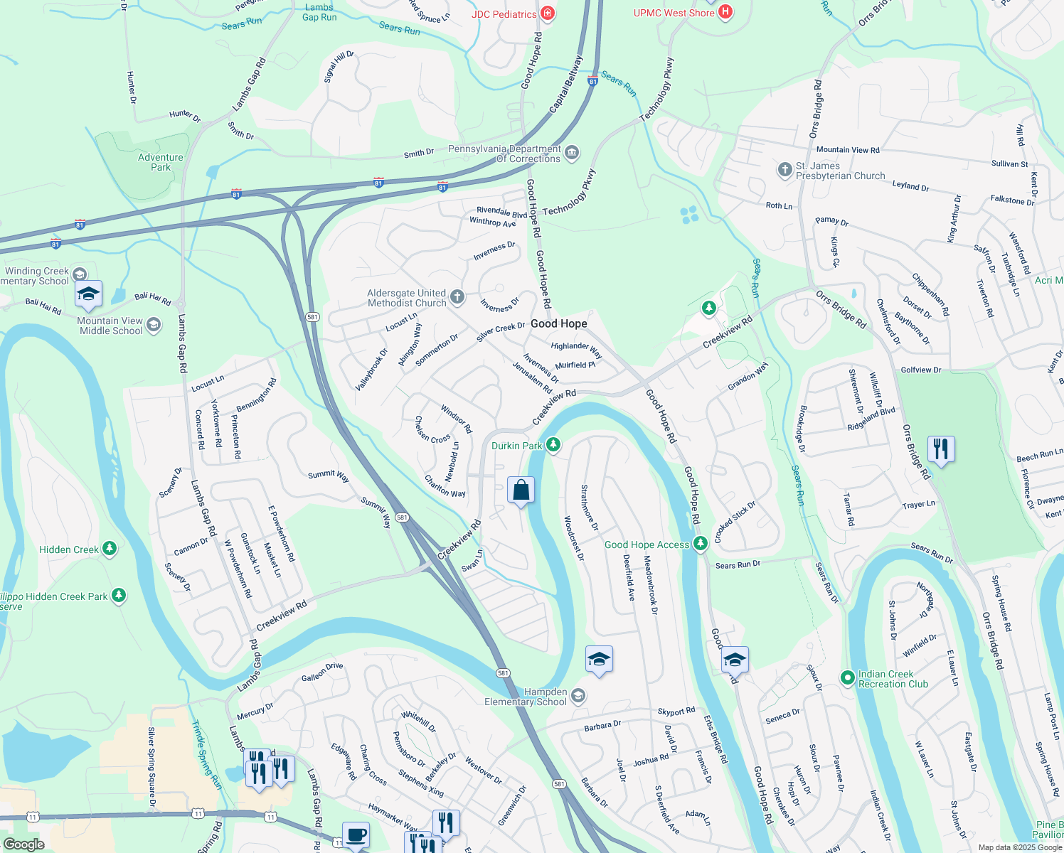 Creekview Road, Mechanicsburg PA Walk Score