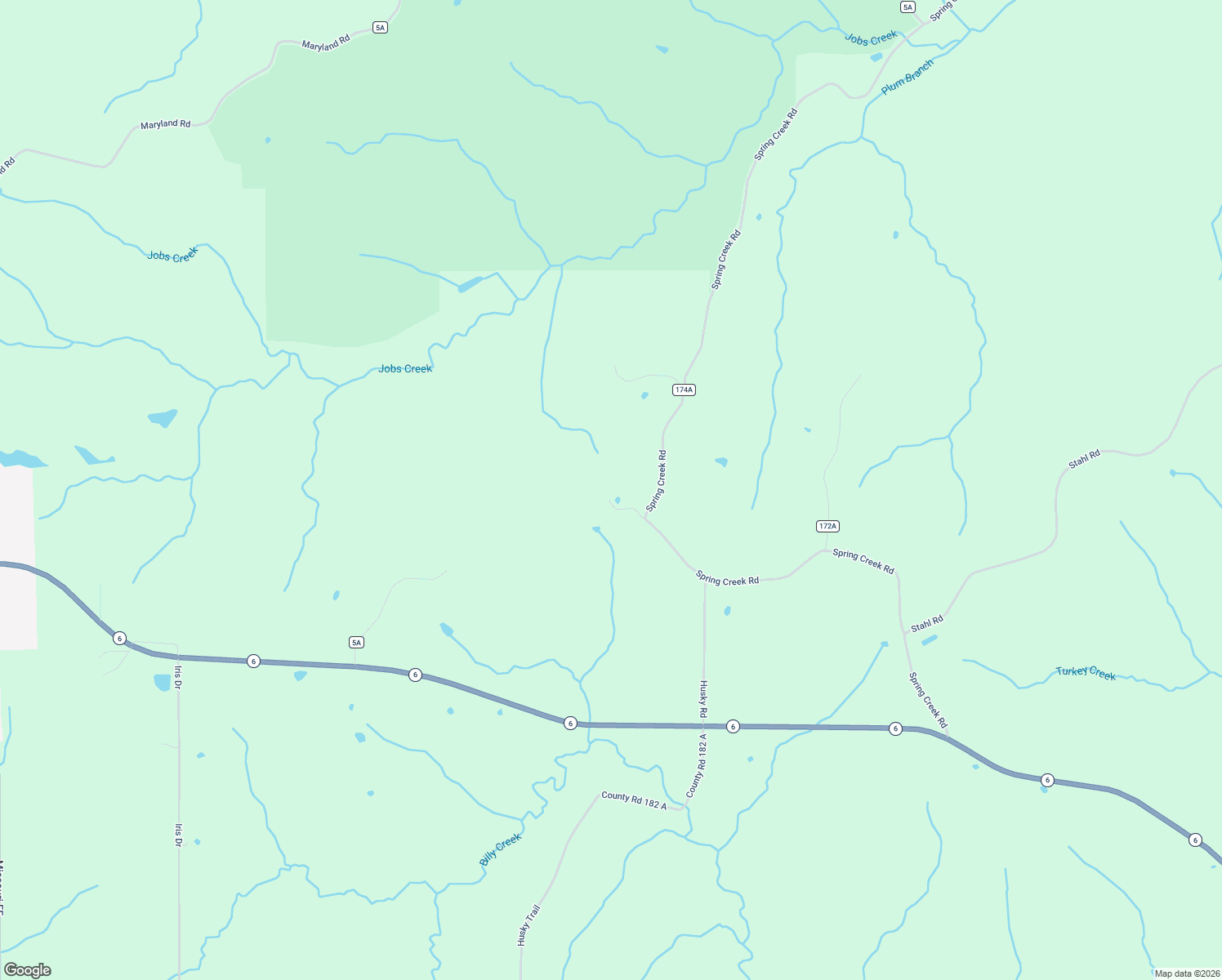map of restaurants, bars, coffee shops, grocery stores, and more near 15264 Spring Creek Road in Greencastle