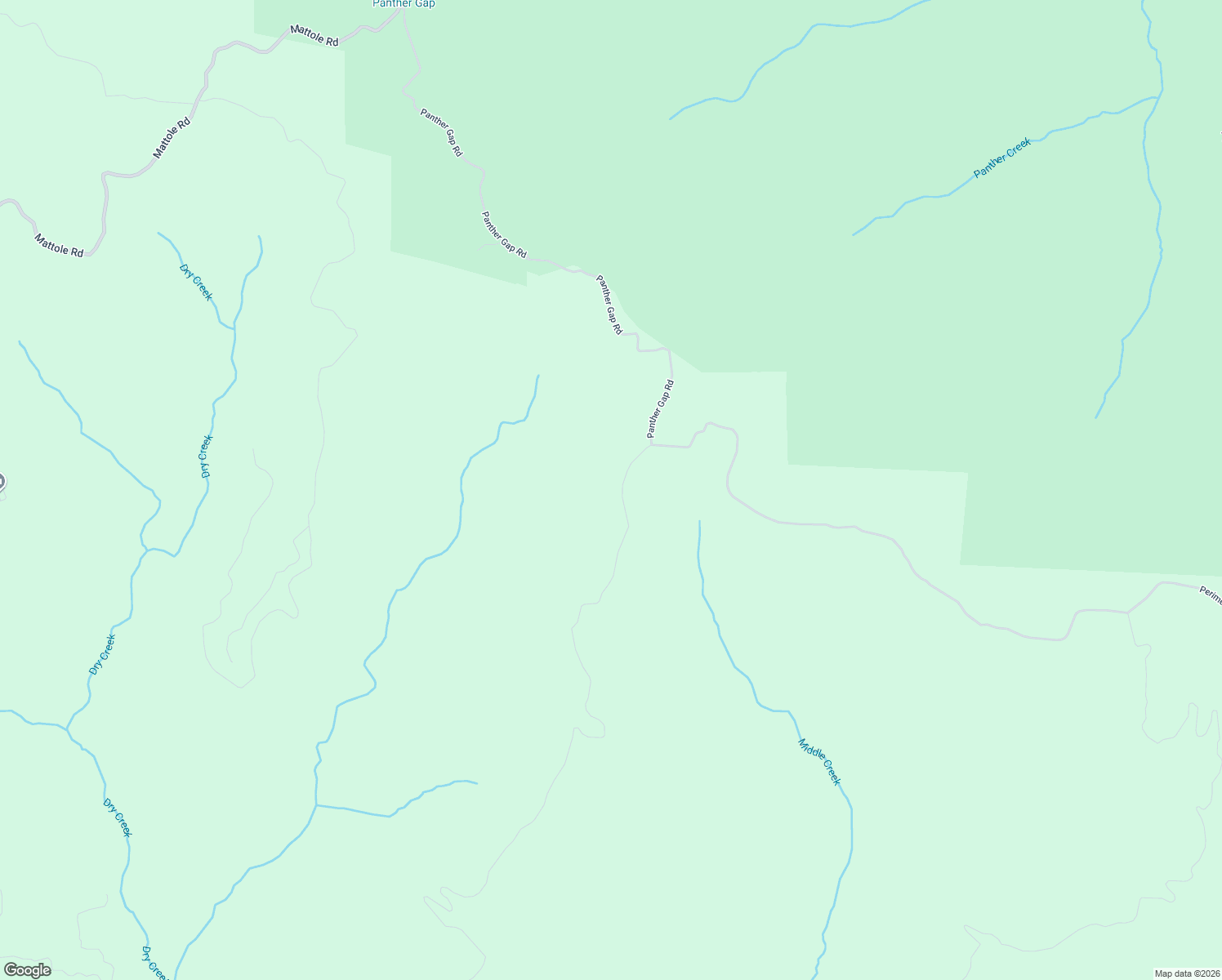 map of restaurants, bars, coffee shops, grocery stores, and more near 2020 Panther Gap Road in Honeydew