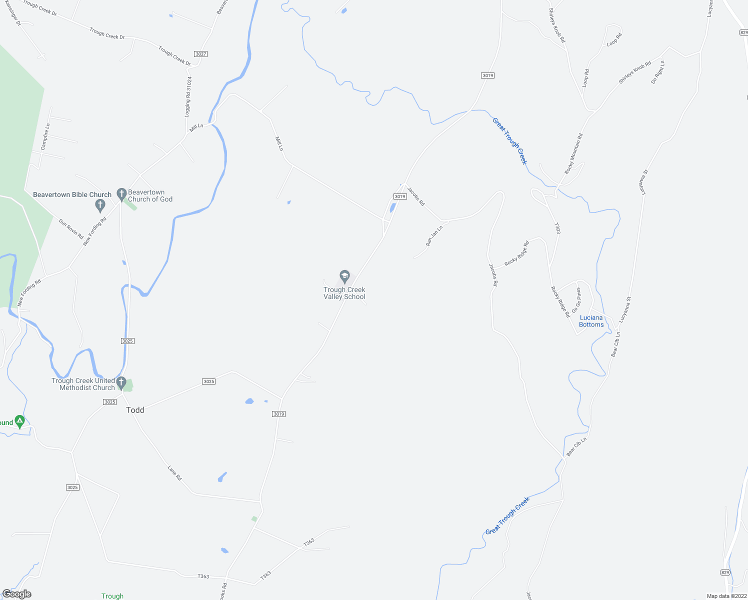 map of restaurants, bars, coffee shops, grocery stores, and more near 18543 Cooks Road in Cassville