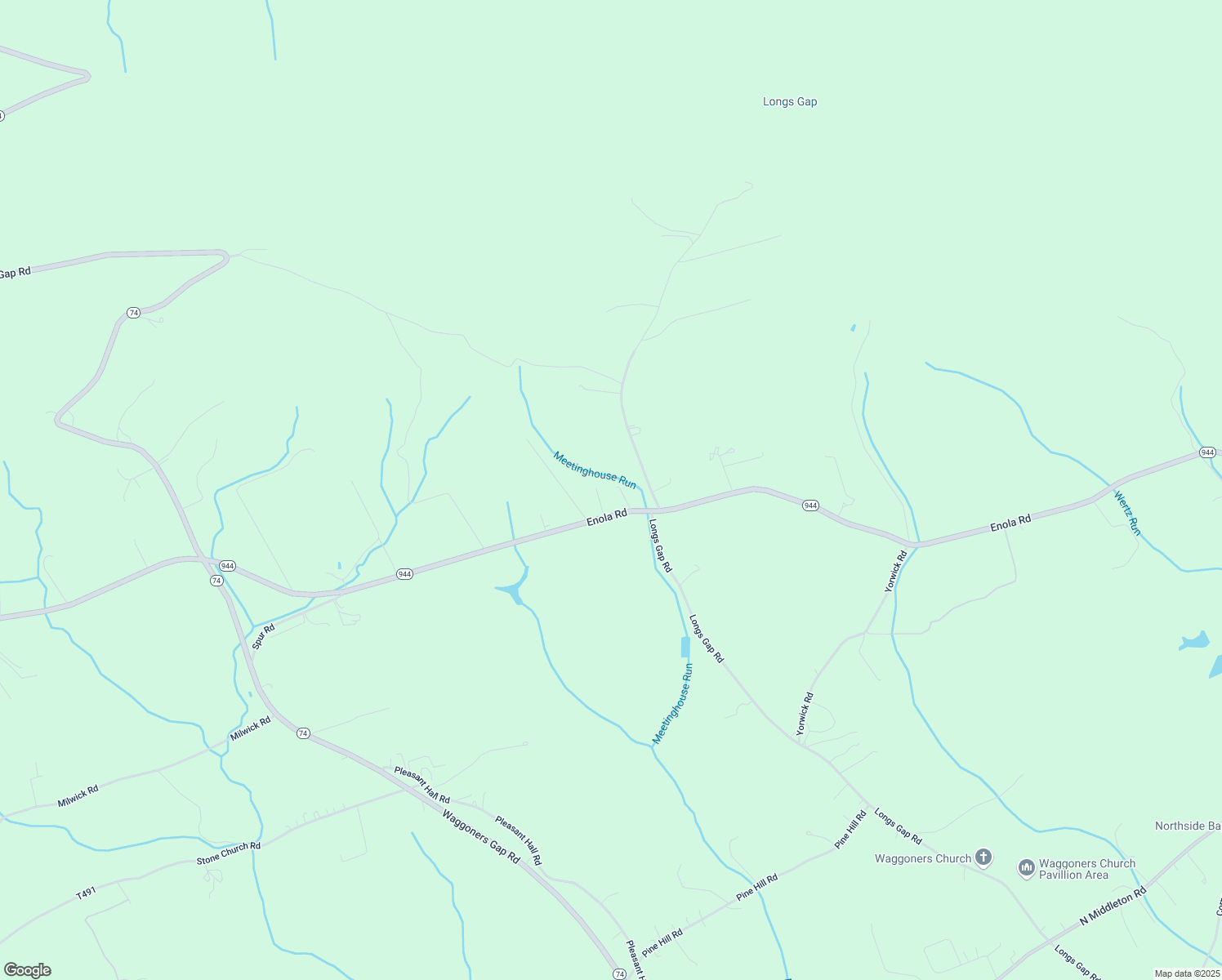 map of restaurants, bars, coffee shops, grocery stores, and more near 2040 Enola Rd in Carlisle