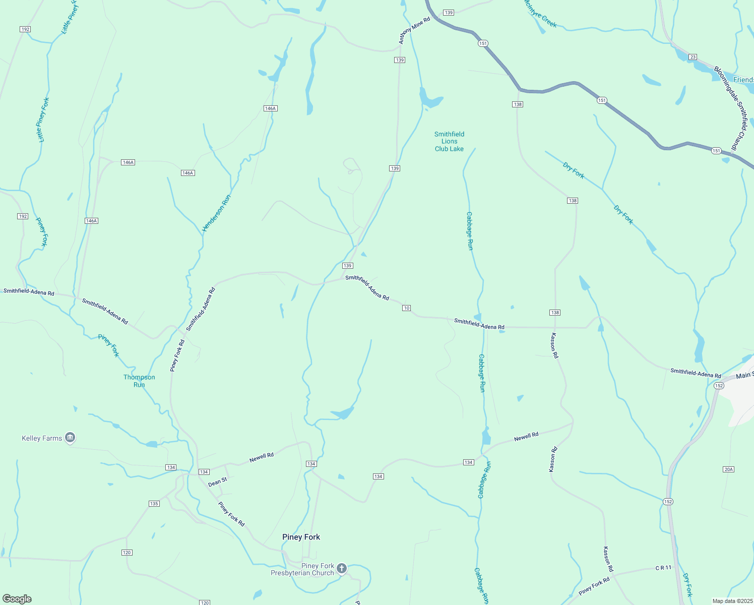 map of restaurants, bars, coffee shops, grocery stores, and more near 1764 County Highway 10 in Dillonvale