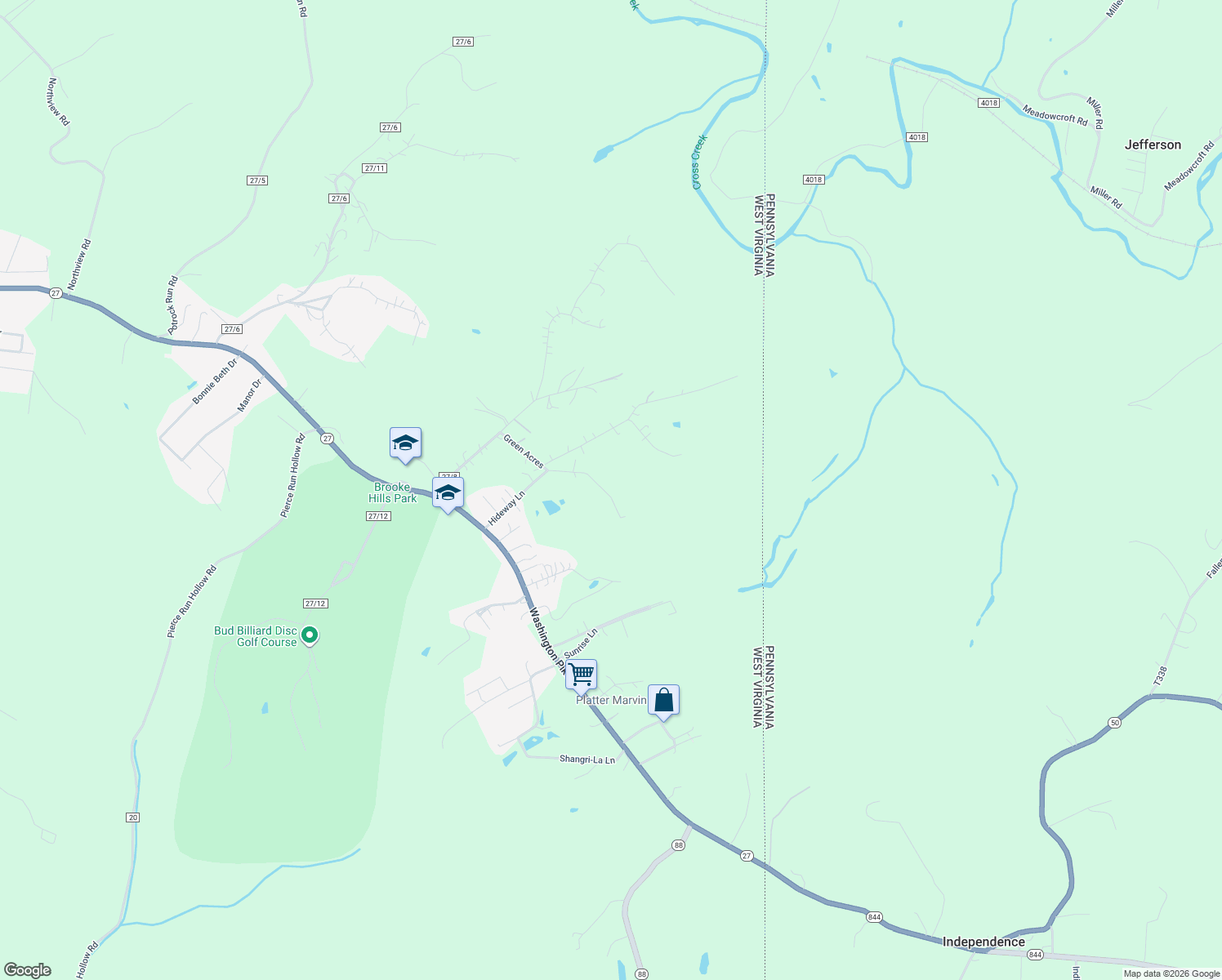 map of restaurants, bars, coffee shops, grocery stores, and more near 191 Aspen Dr in Wellsburg