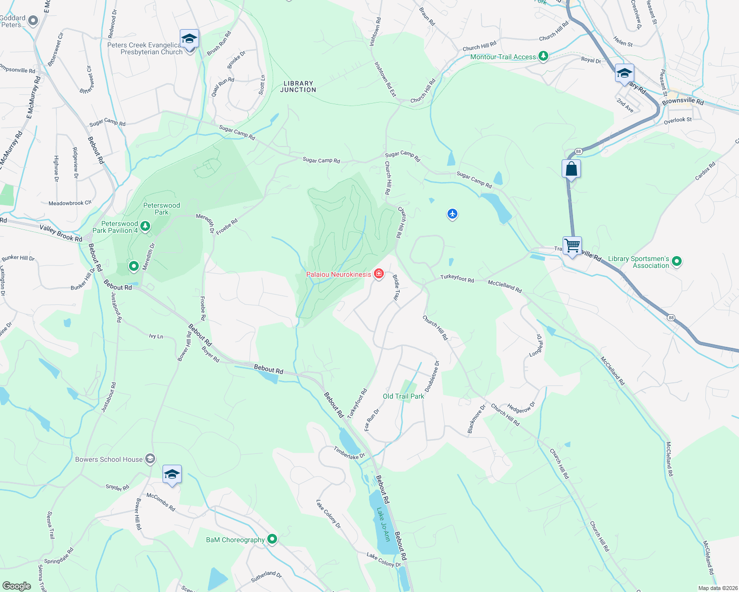 map of restaurants, bars, coffee shops, grocery stores, and more near 313 Bridle Trail in Venetia