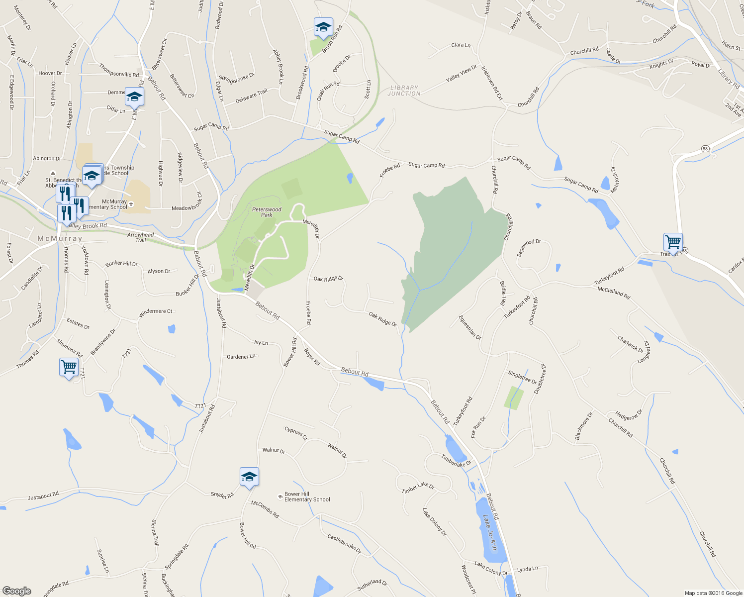 map of restaurants, bars, coffee shops, grocery stores, and more near 112 Fairview Circle in Venetia