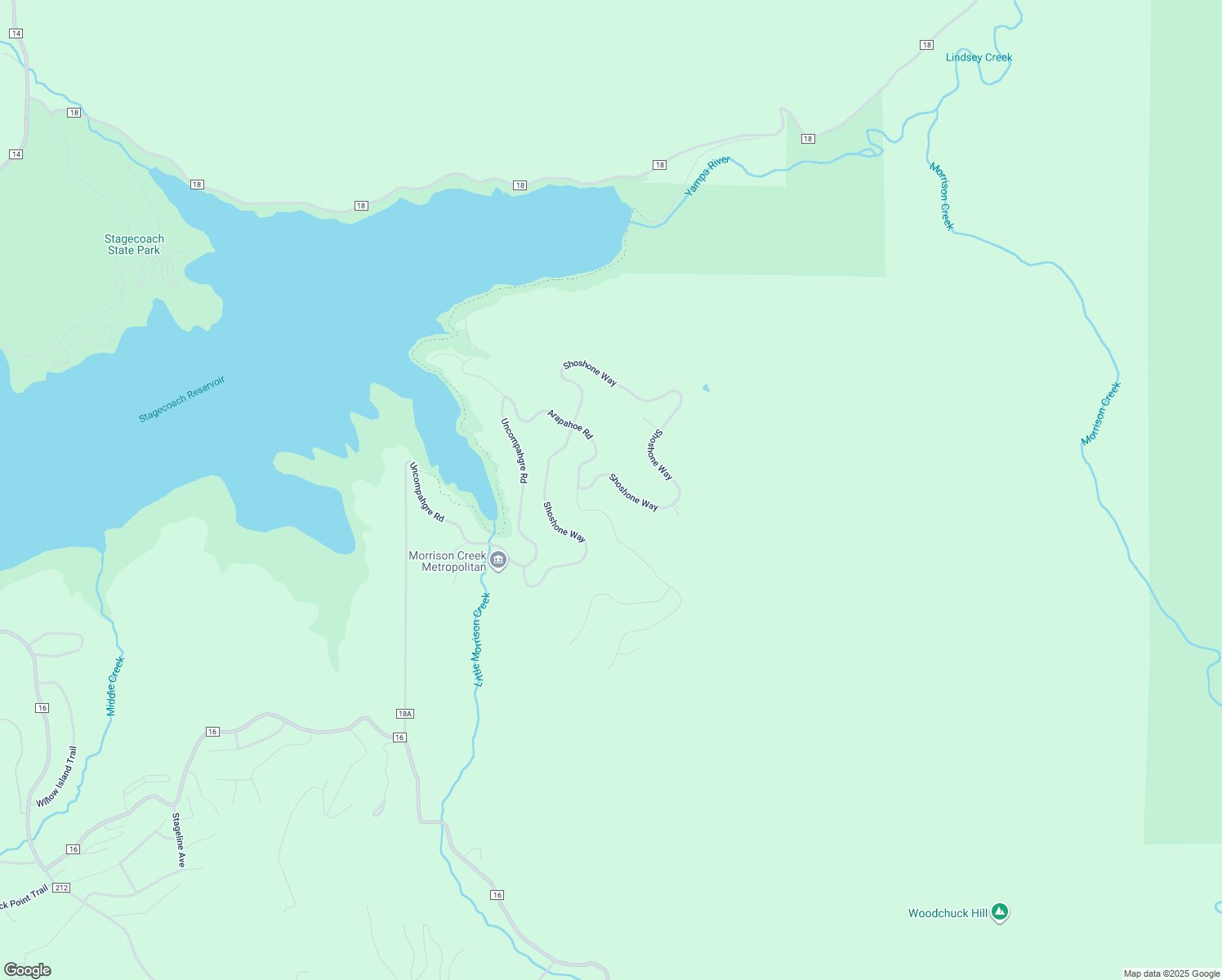 map of restaurants, bars, coffee shops, grocery stores, and more near 31785 Shoshone Way in Oak Creek