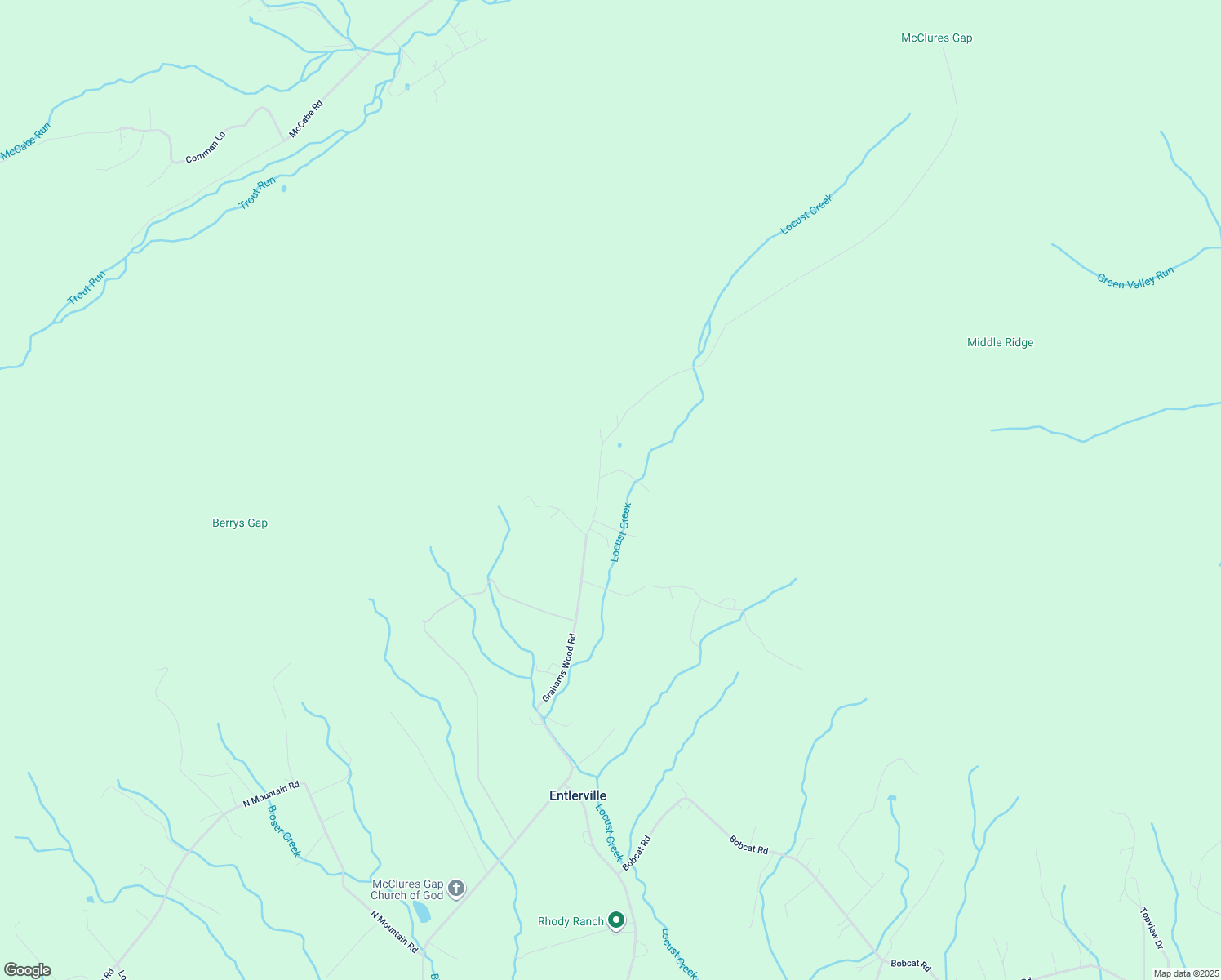 map of restaurants, bars, coffee shops, grocery stores, and more near 1049 Grahams Wood Rd in Newville