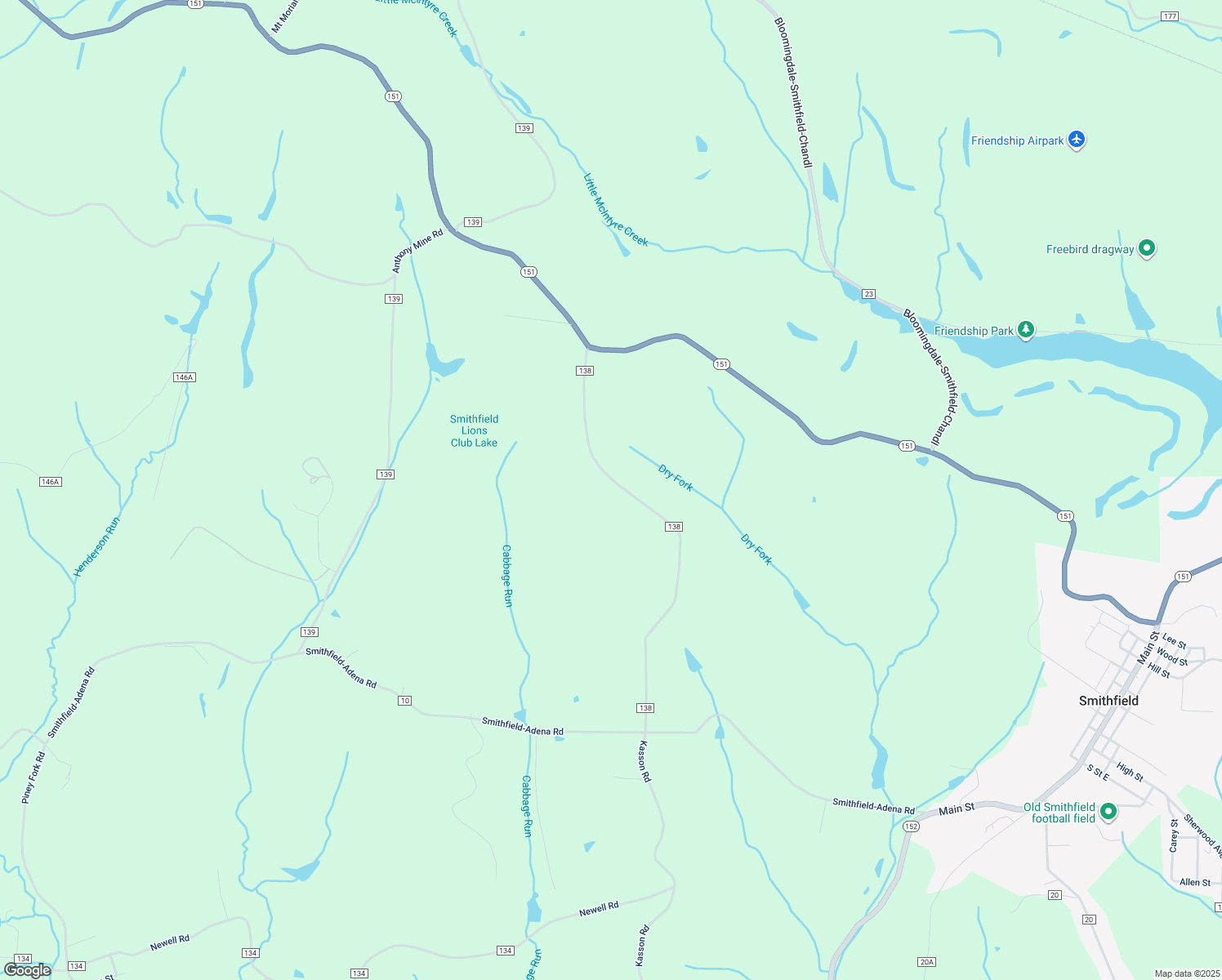 map of restaurants, bars, coffee shops, grocery stores, and more near 417 Township Highway 138 in Dillonvale