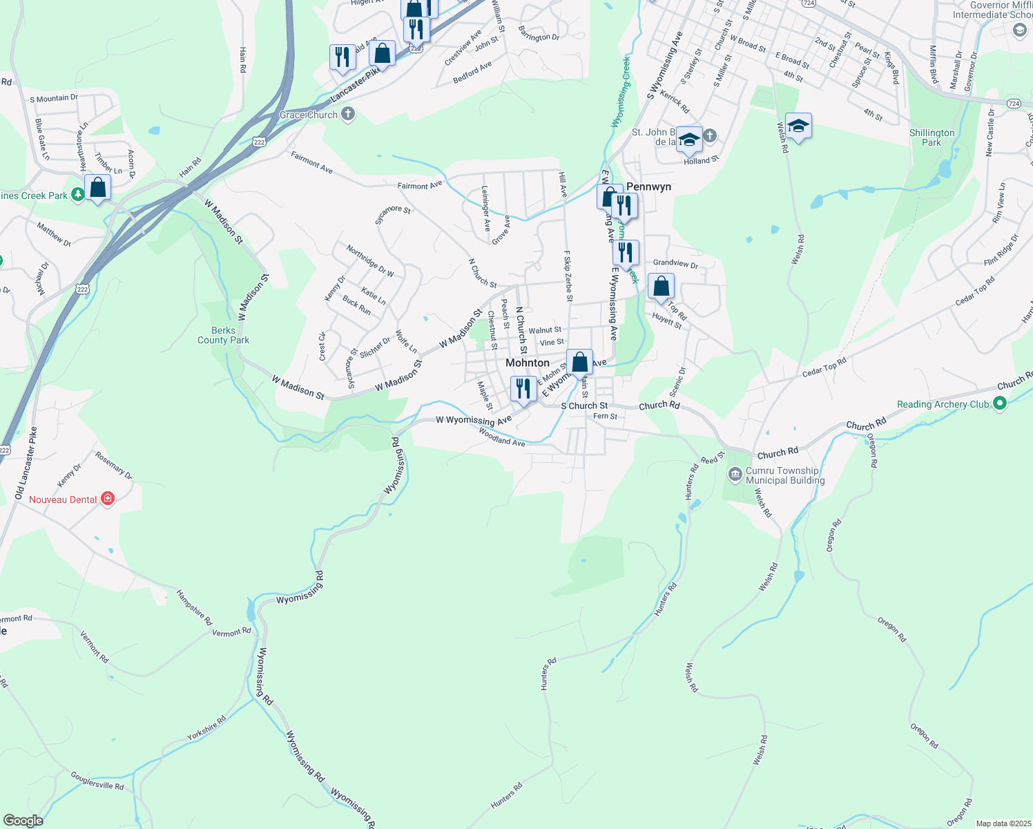 44 West Wyomissing Avenue, Mohnton PA Walk Score