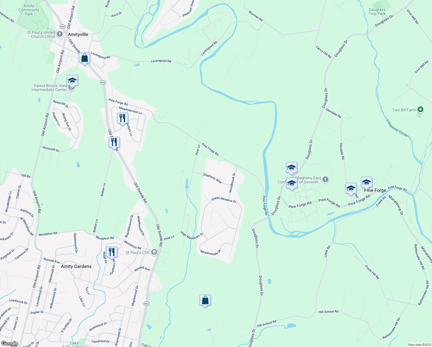 map of restaurants, bars, coffee shops, grocery stores, and more near 213 Stephens Way in Douglassville