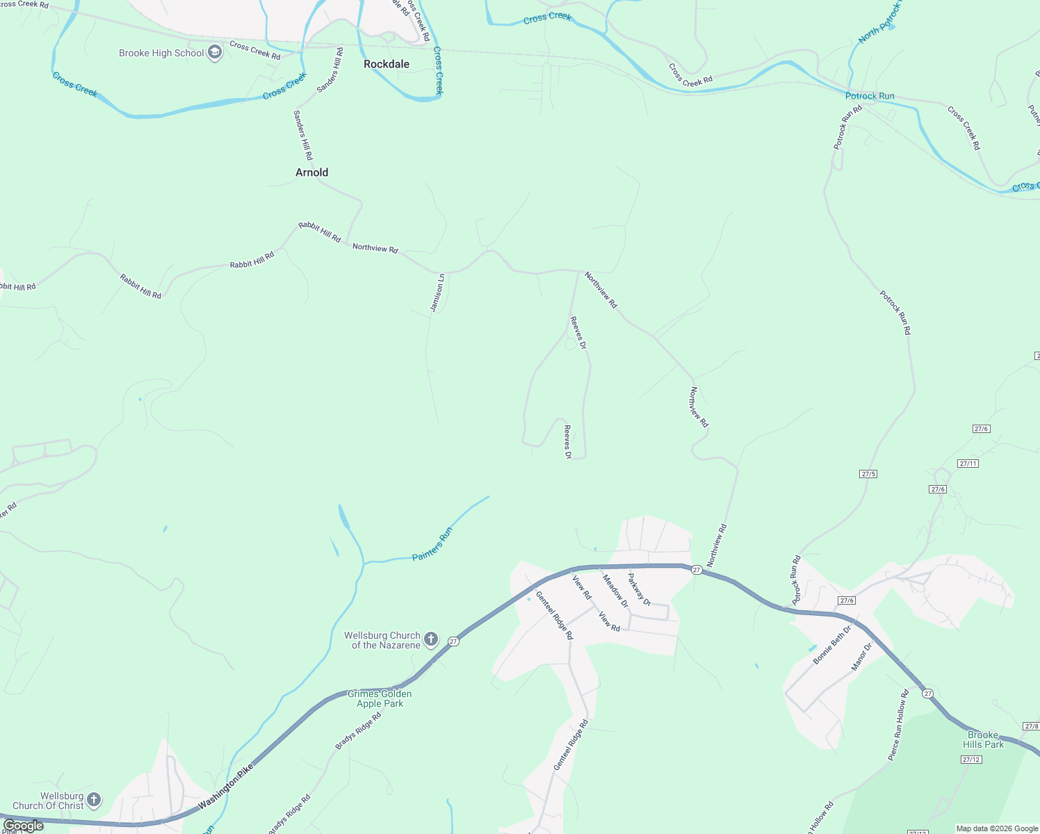 map of restaurants, bars, coffee shops, grocery stores, and more near 518 Reeves Drive in Wellsburg