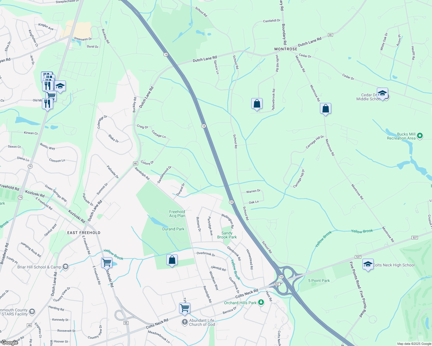 18 Diamond Hill Road, Marlboro Township NJ Walk Score