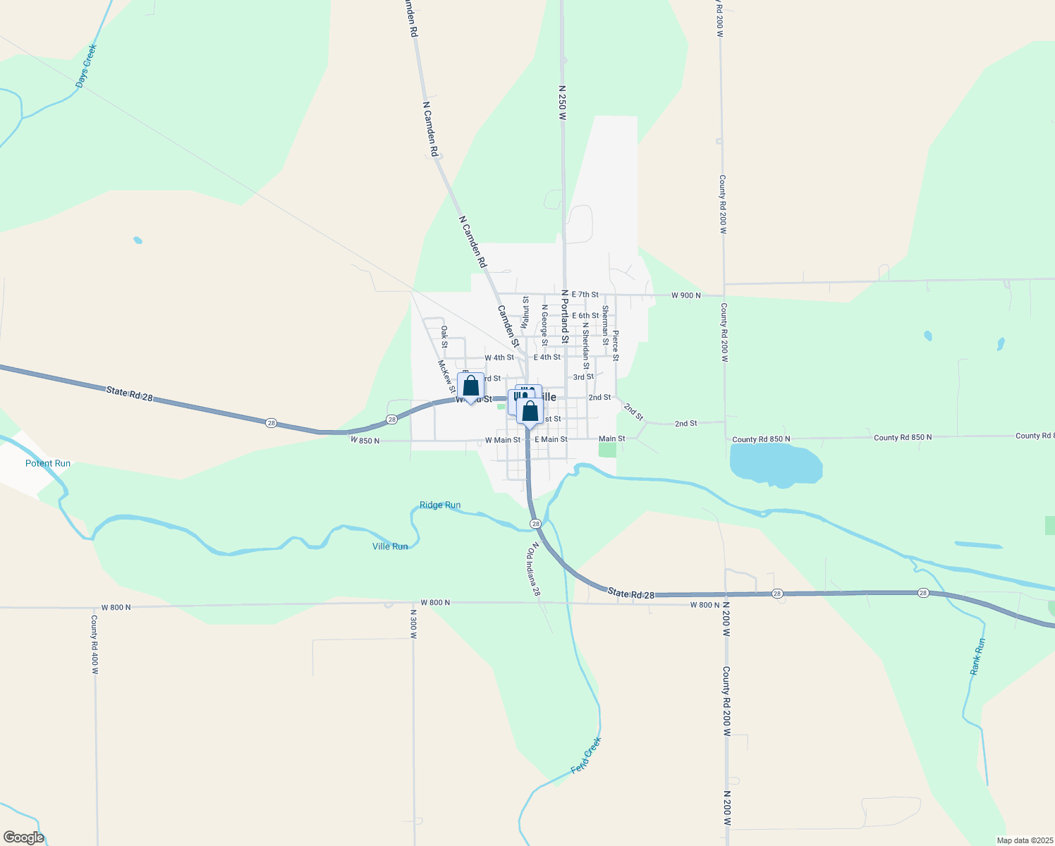 map of restaurants, bars, coffee shops, grocery stores, and more near 217 Highway 28 in Ridgeville