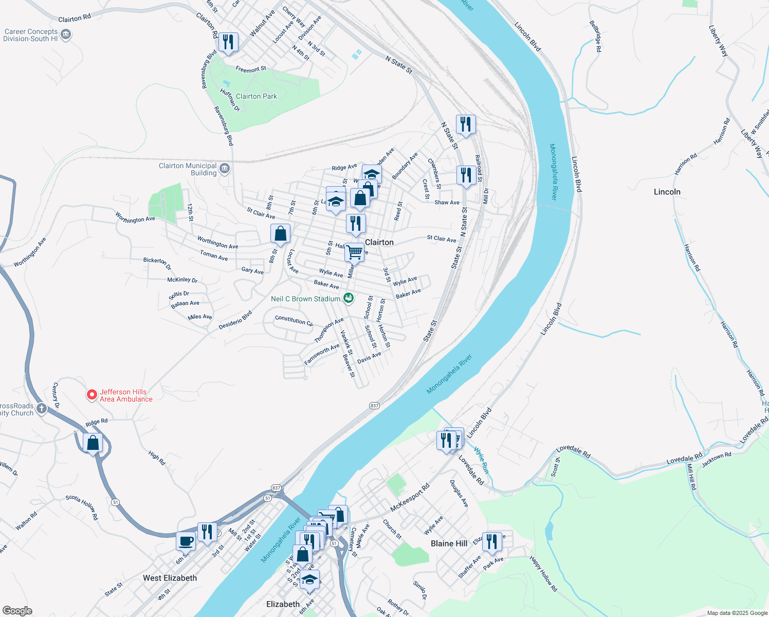 742 Horton Street, Clairton PA Walk Score