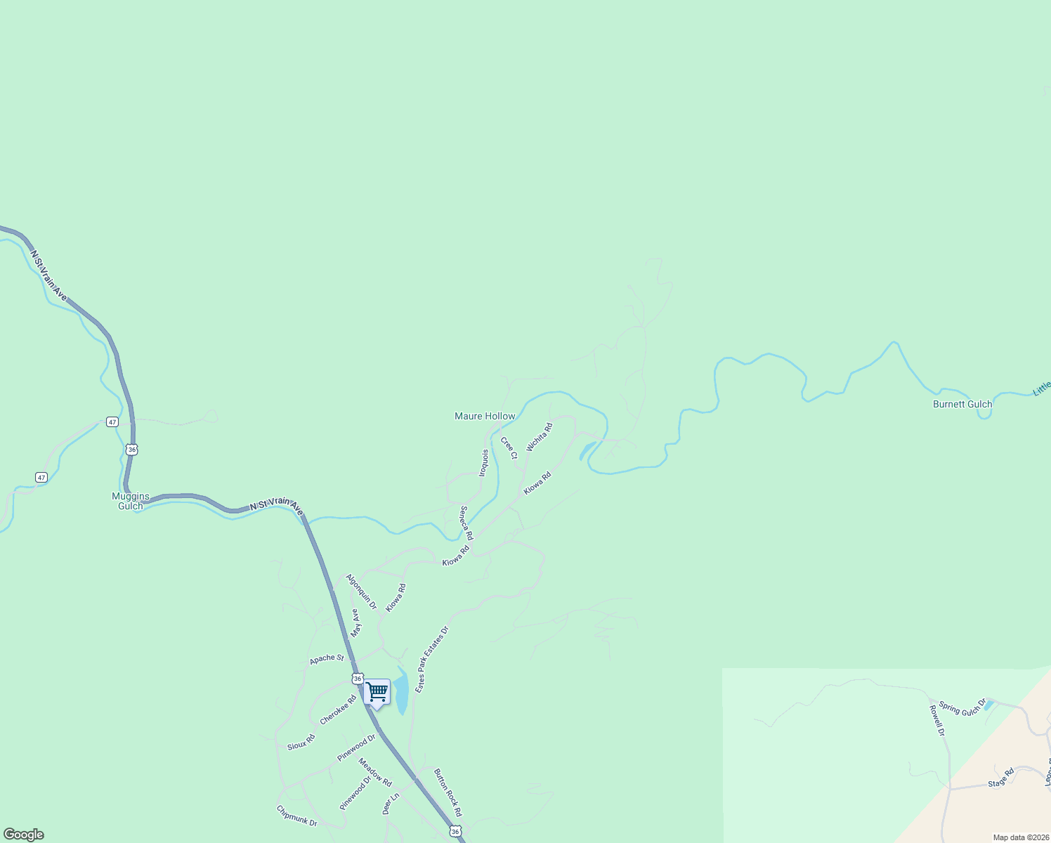 map of restaurants, bars, coffee shops, grocery stores, and more near 226 Cree Court in Lyons