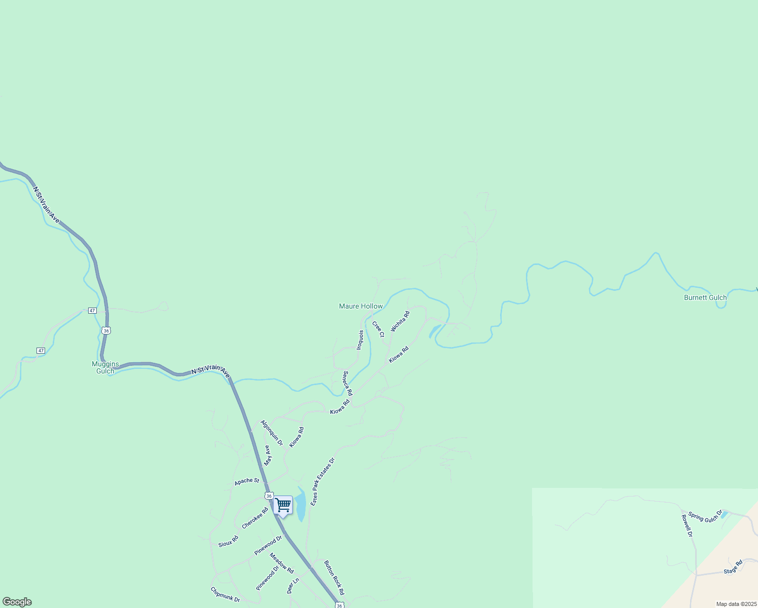 map of restaurants, bars, coffee shops, grocery stores, and more near 226 Cree Court in Lyons